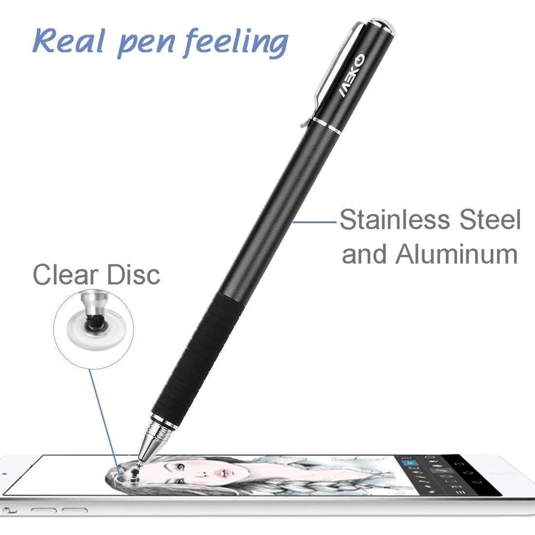 Estilógrafo MEKO 2 en 1 con 4 Puntas Reemplazables - Negro/Púrpura