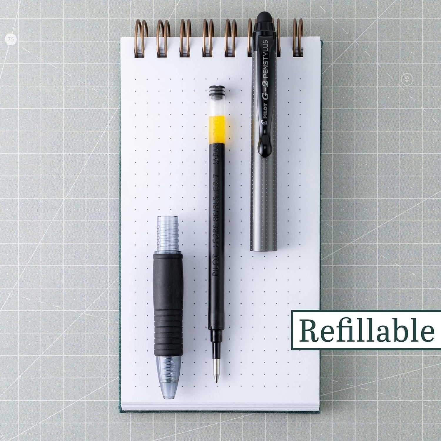 Pluma Estilográfica Pilot G2 0.7mm Tinta Negra Paquete de 2