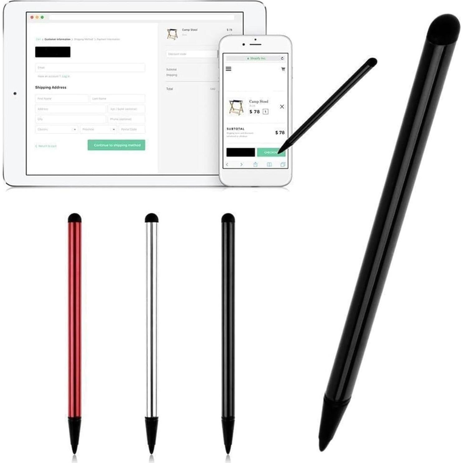 Set de 3 Bolígrafos Stylus Universales para Pantalla Táctil