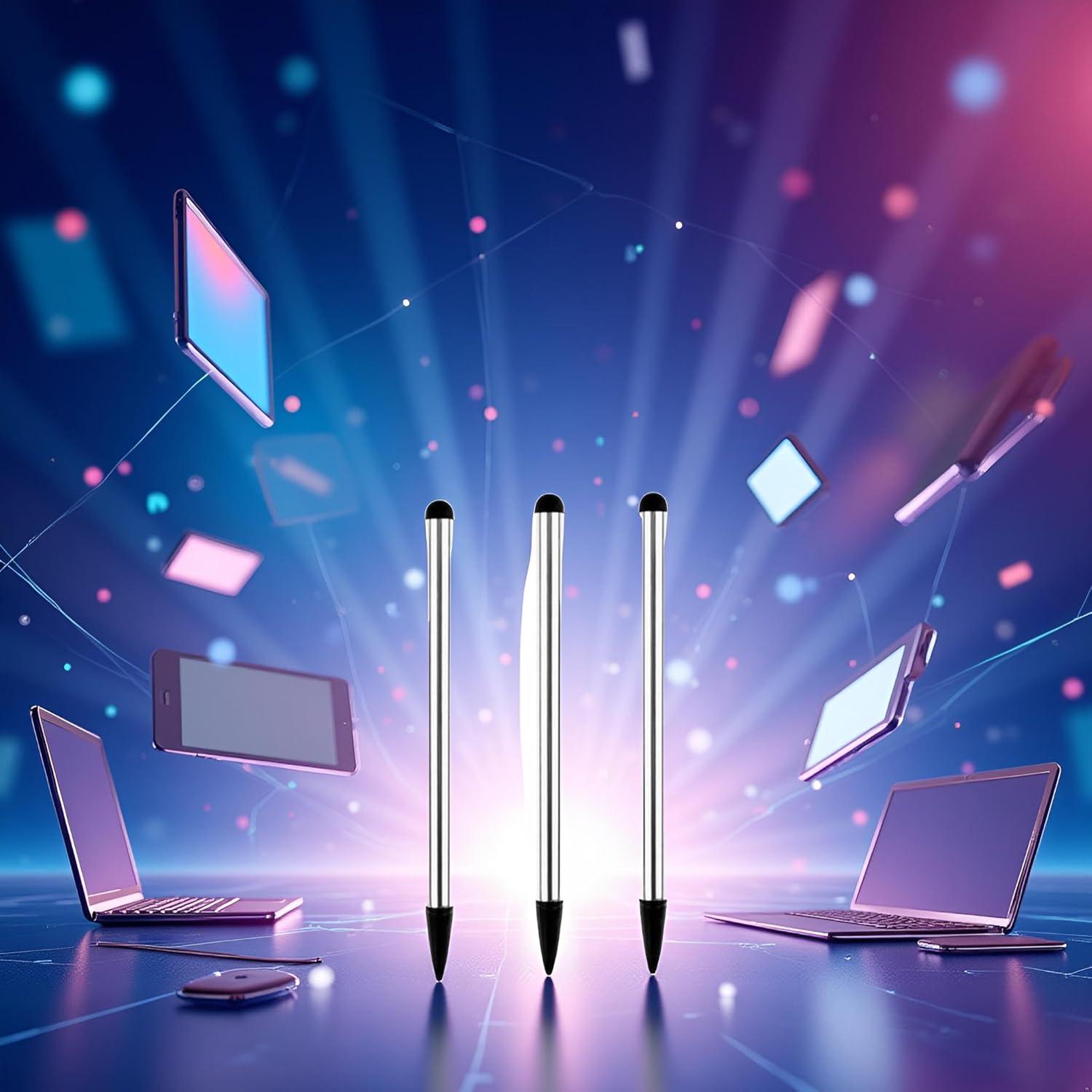 Juego de 3 Bolígrafos Estilográficos Plateados BWESOO - Punta Fina