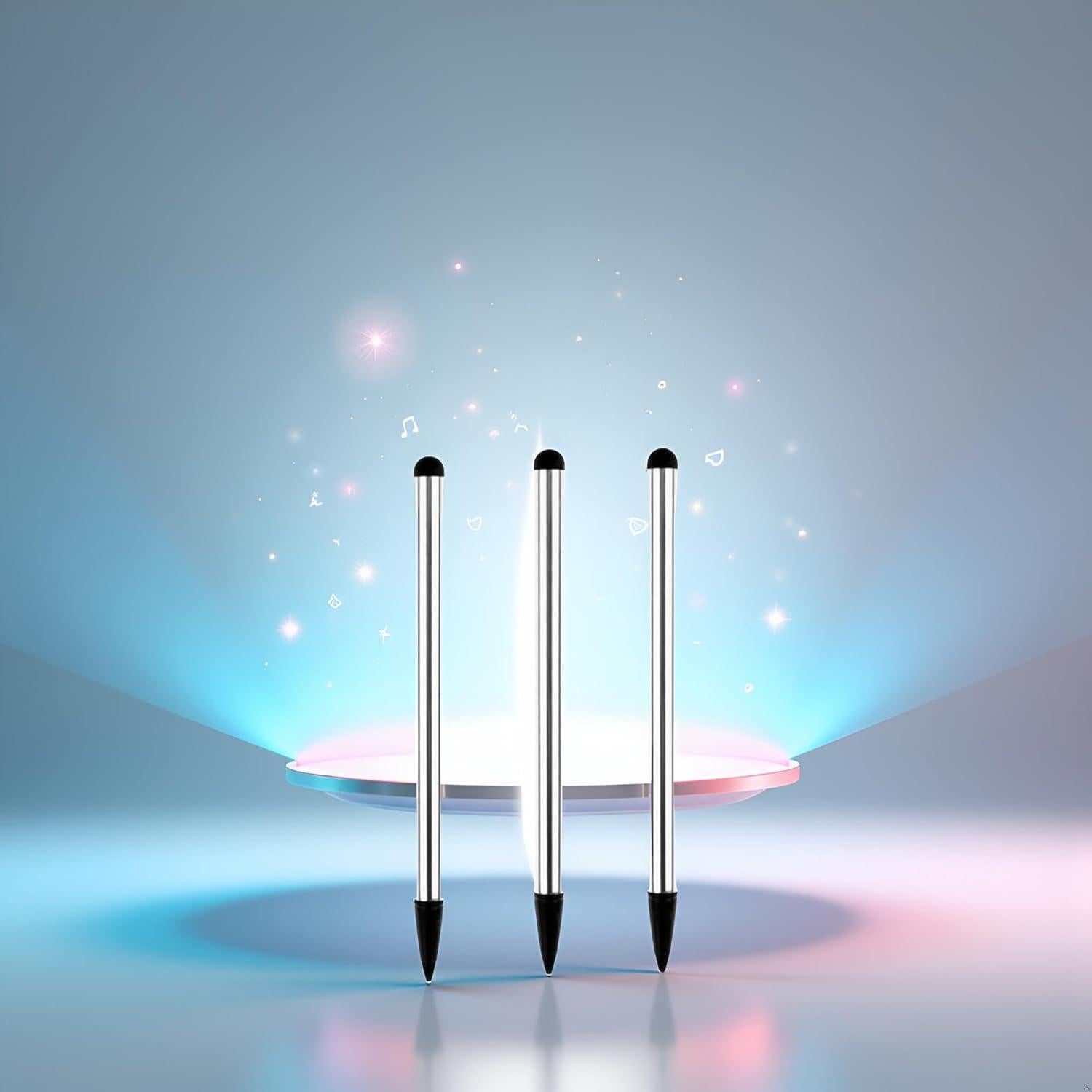 Juego de 3 Bolígrafos Estilográficos Plateados BWESOO - Punta Fina