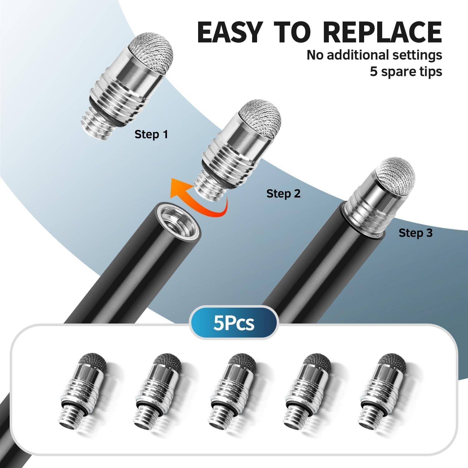 Lápiz Táctil Capacitivo GUUGEI 185mm Alta Sensibilidad Paquete de 5