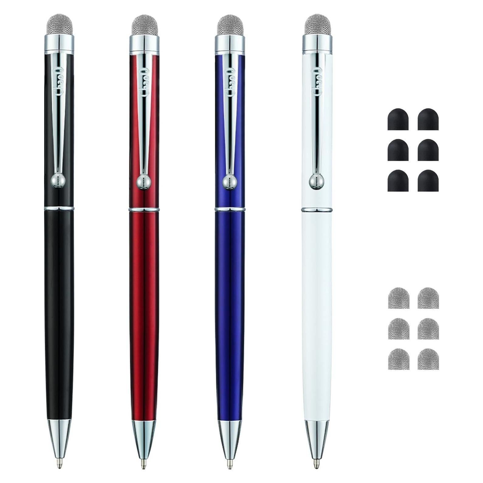 Plumas Estilográficas ChaoQ 4 Puntas Fibra Táctil - Negro, Azul, Rojo, Blanco