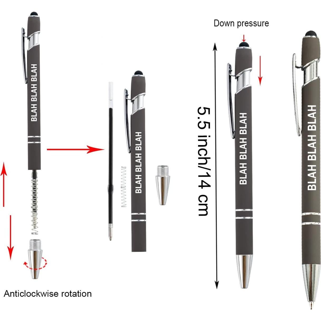 Bolígrafos de Tinta PASISIBICK 12 Piezas Estilógrafo Táctil