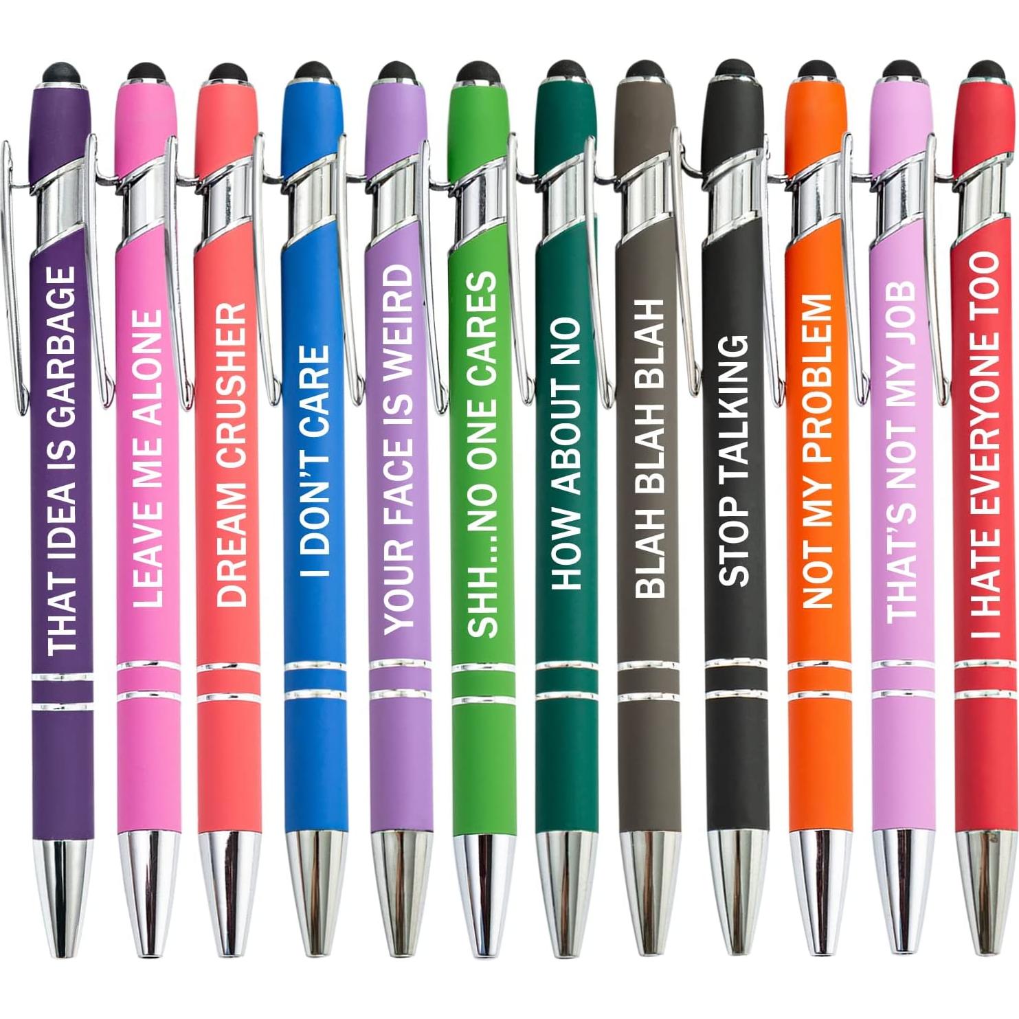 Bolígrafos de Tinta PASISIBICK 12 Piezas Estilógrafo Táctil
