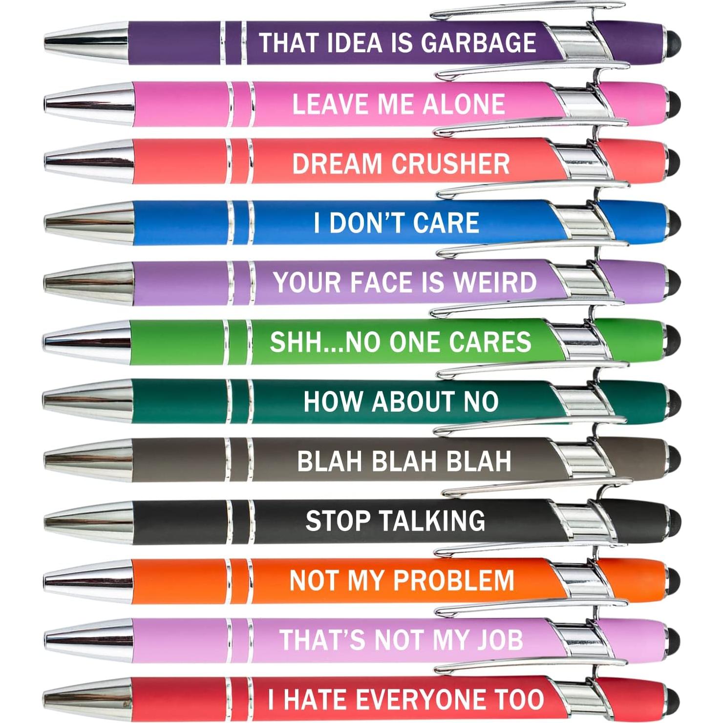 Bolígrafos de Tinta PASISIBICK 12 Piezas Estilógrafo Táctil