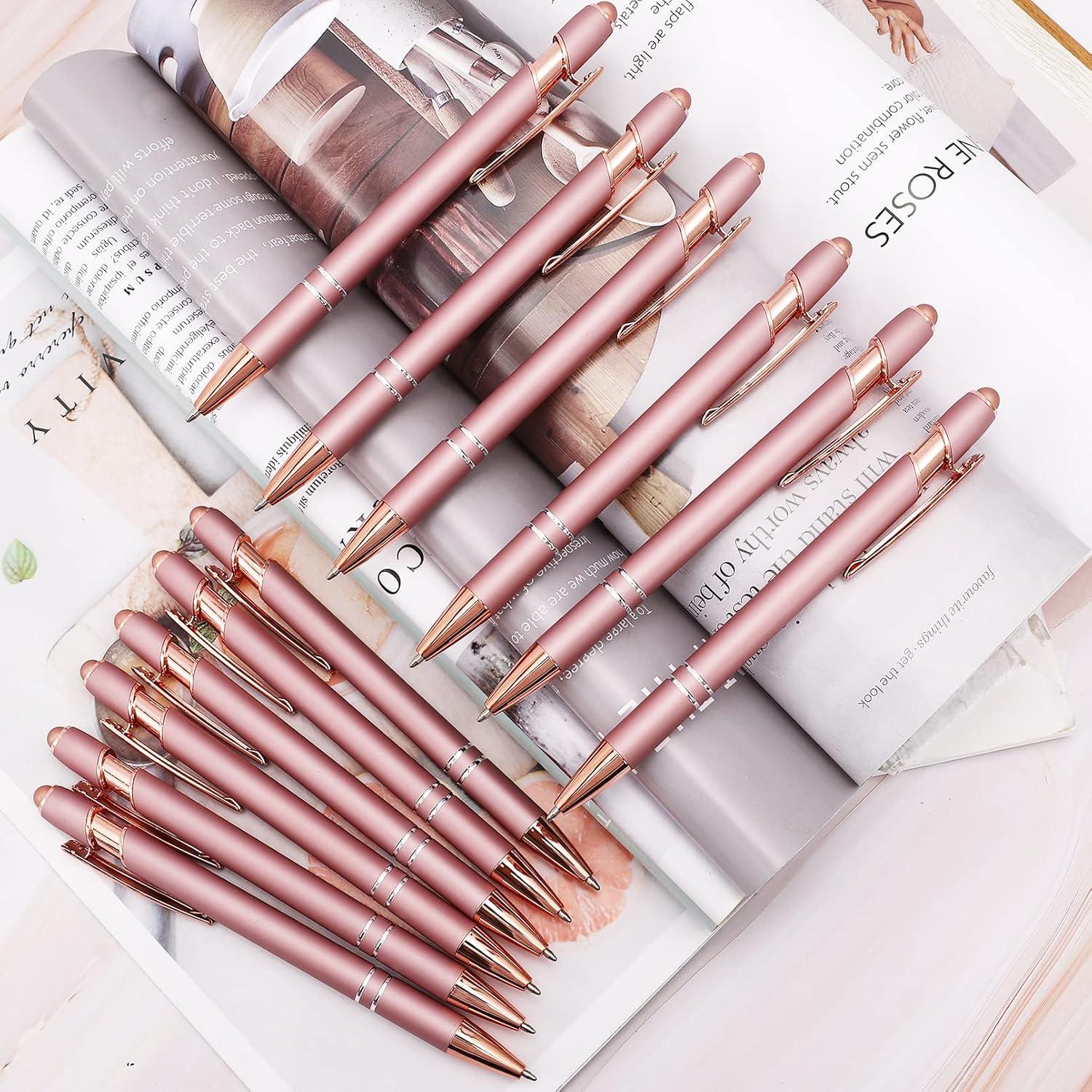 Set de 12 Bolígrafos Estilógrafos Tivcck Oro Rosa 1.0 mm