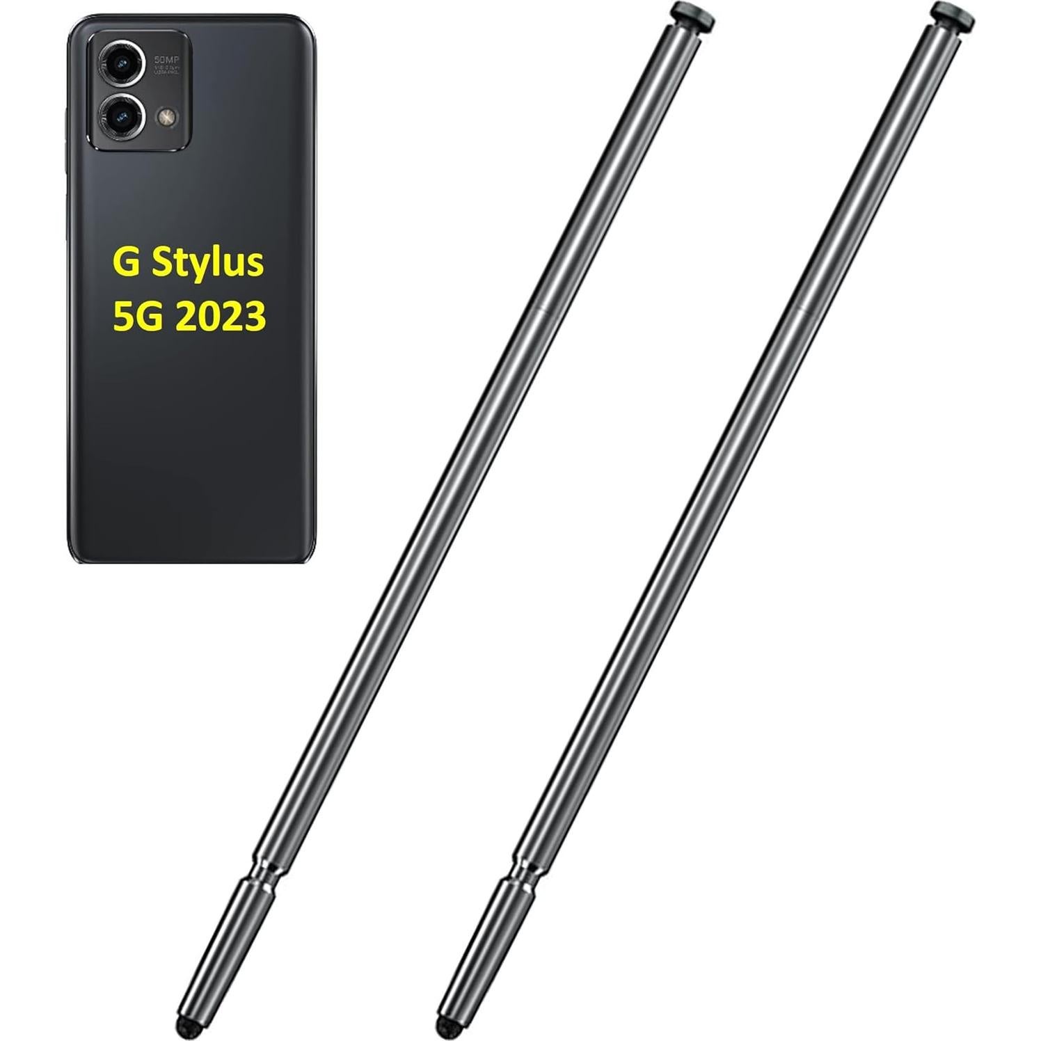 2PCS Lápiz Estilográfico Negro SLQ para Moto G Stylus 5G