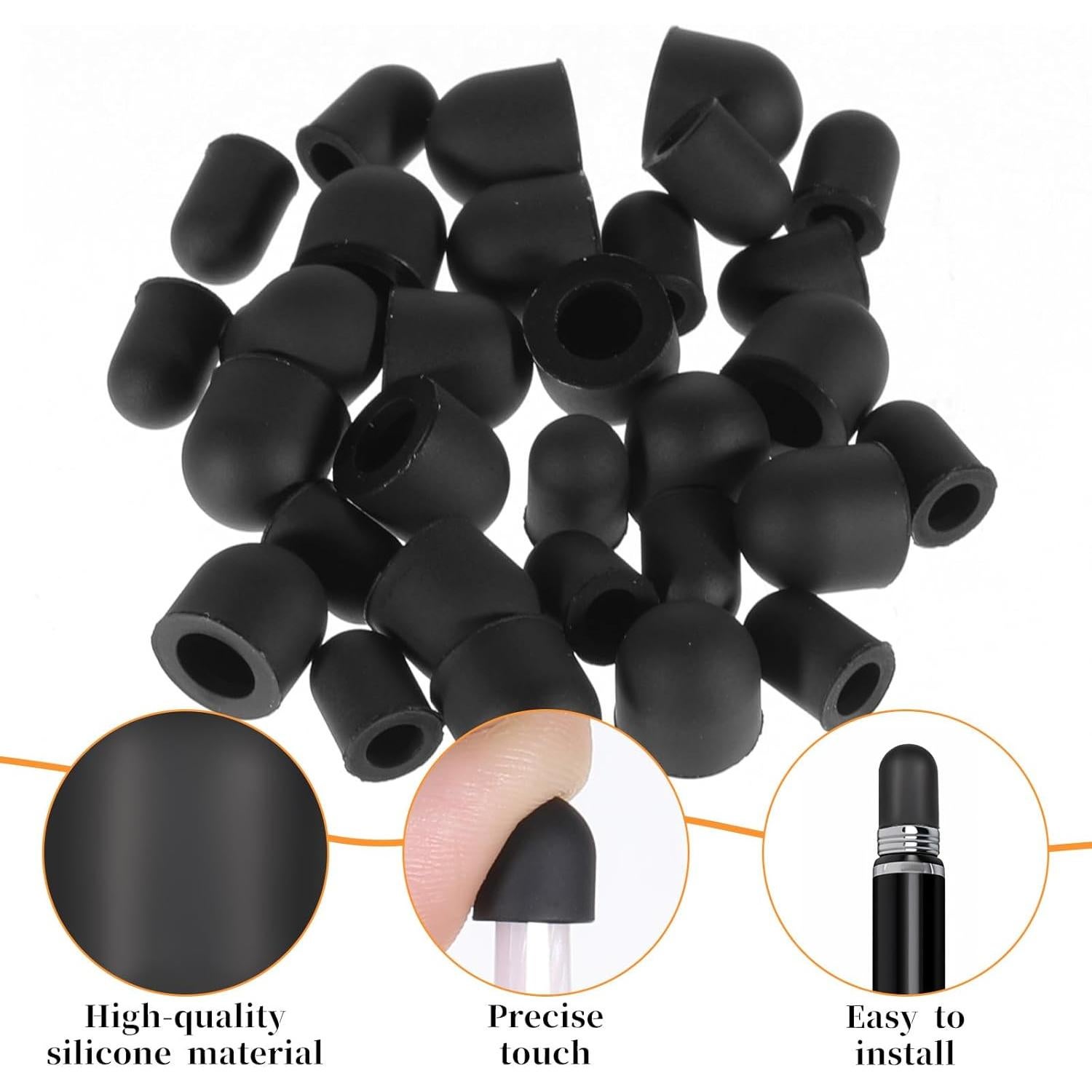 30 Puntas de Goma Universales para Estilógrafos Vin Beauty