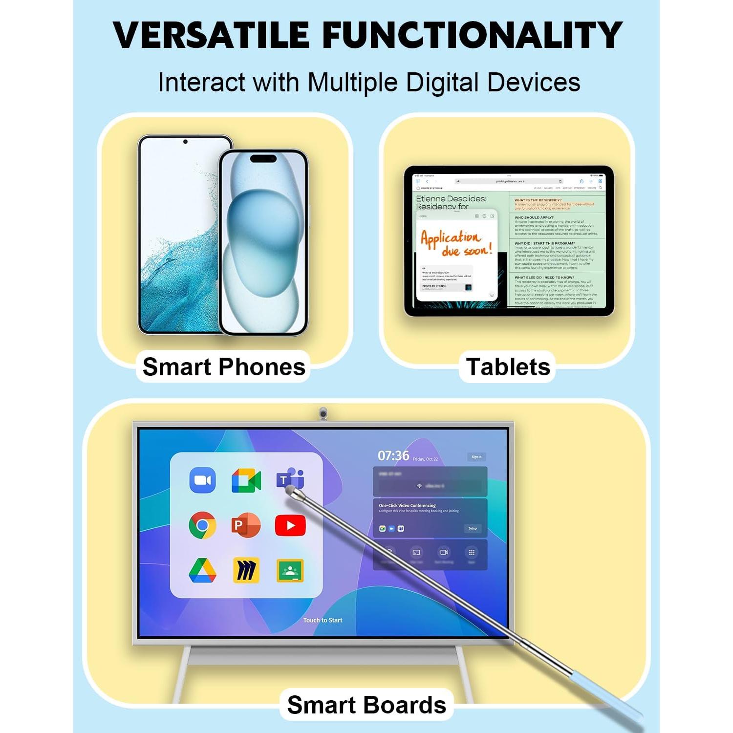 Puntero Telescópico Dumero para Pantallas Táctiles - 2 Paquete