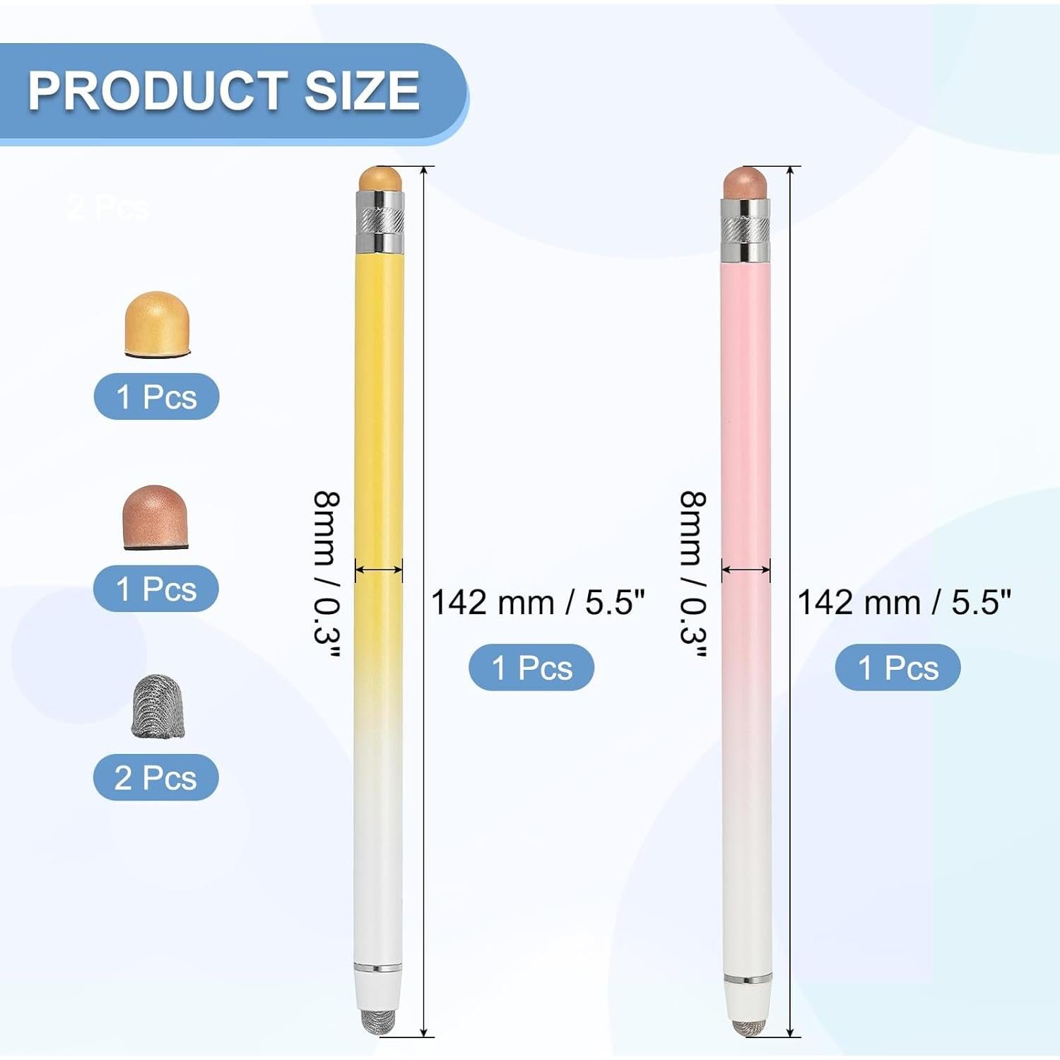 Bolígrafos Stylus PATIKIL 2 Pcs Alta Sensibilidad Táctil