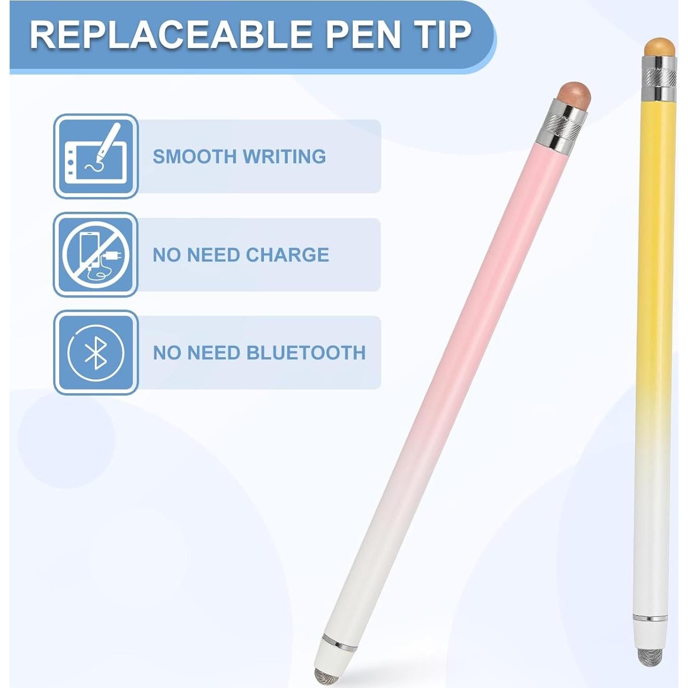 Bolígrafos Stylus PATIKIL 2 Pcs Alta Sensibilidad Táctil