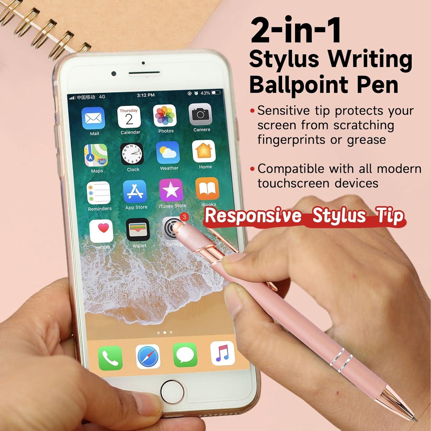 Bolígrafos Stylus YOXMJDB Rosa Oro 1.0mm Paquete de 6
