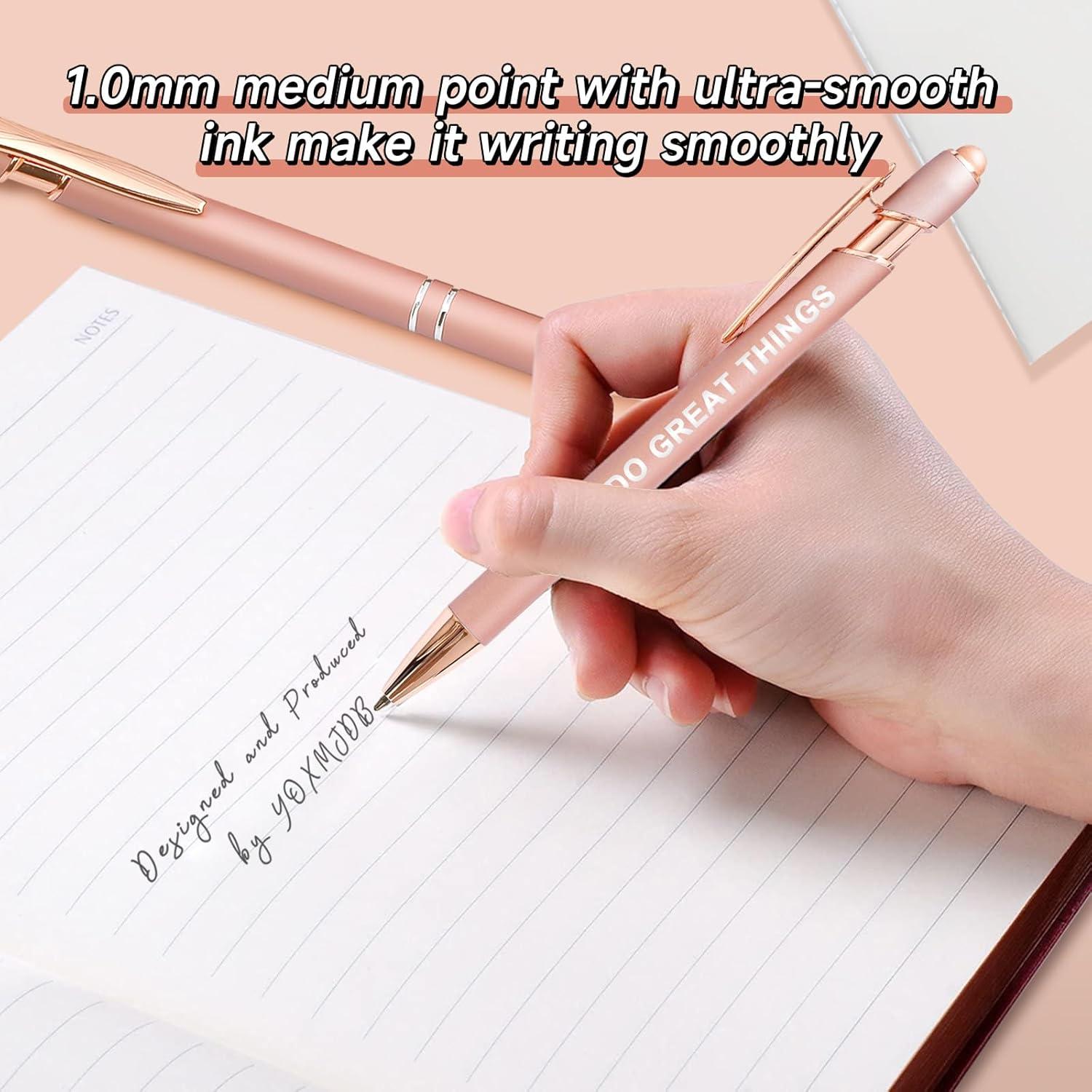 Bolígrafos Stylus YOXMJDB Rosa Oro 1.0mm Paquete de 6