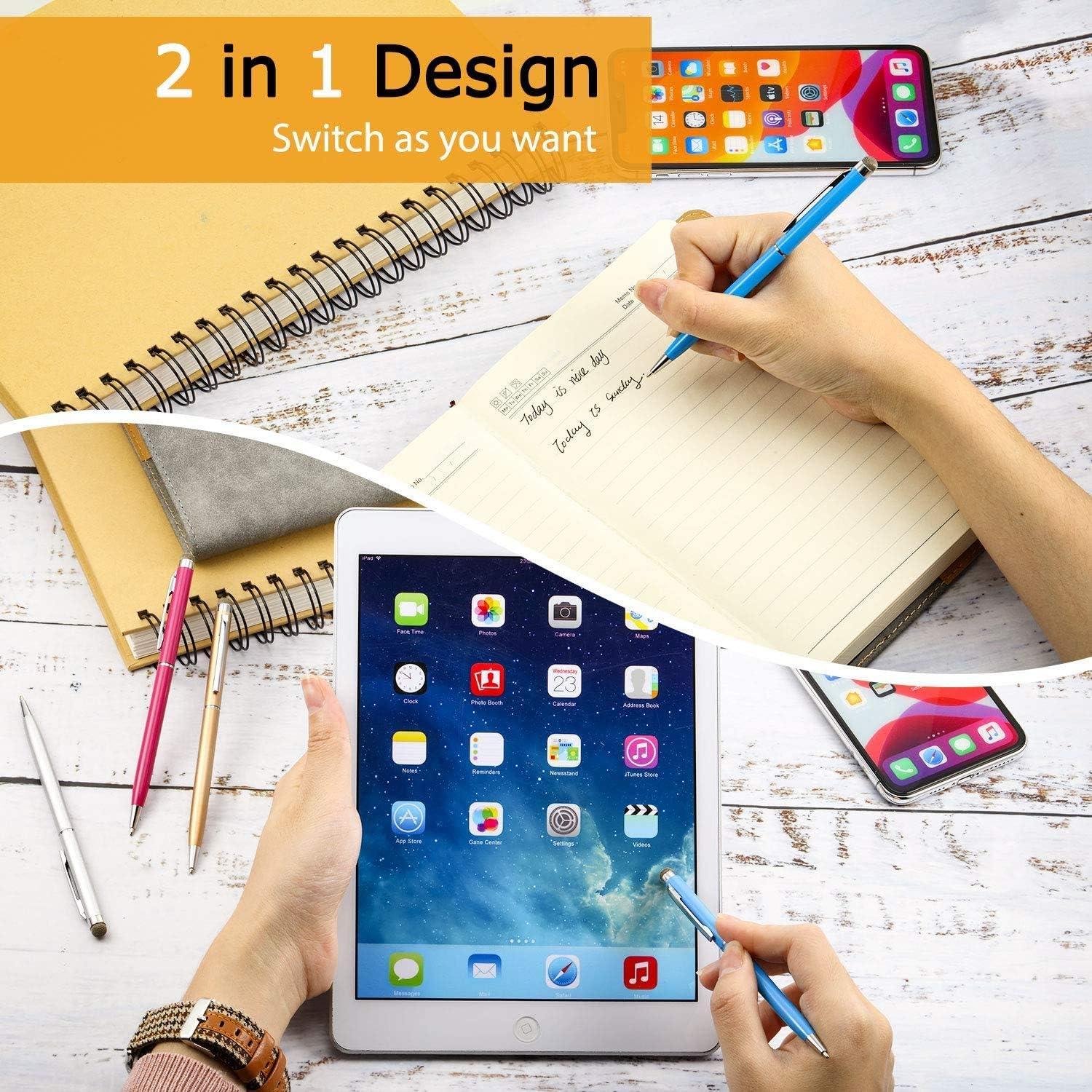 Bolígrafos Stylus Capacitivo Outus 12 Piezas 2 en 1 para Pantallas Táctiles