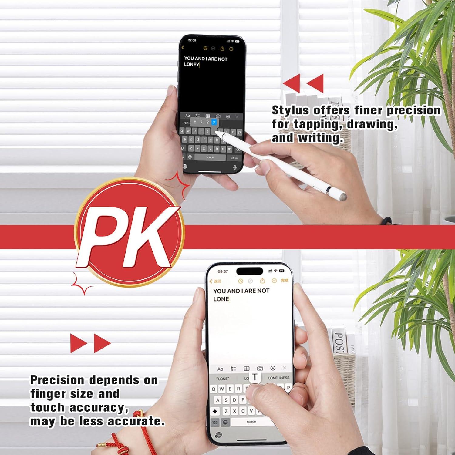 Lápiz Stylus WUHAI para iPhone 12-16, Punta Fina, Rechazo de Palma
