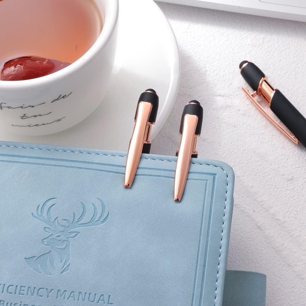 Bolígrafo Stylus 2 en 1 FIRCRE Oro Rosa y Negro 1.0 mm