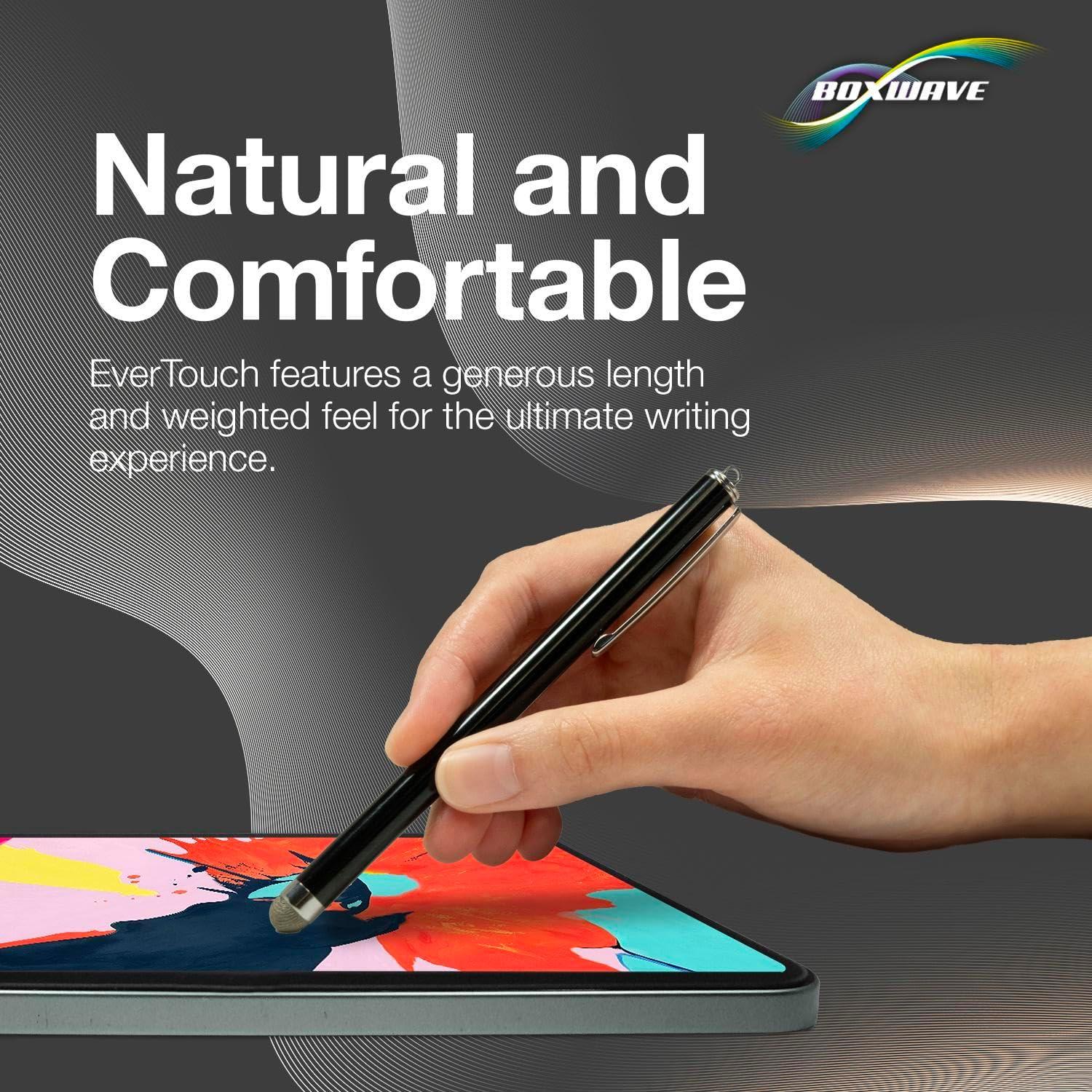 BoxWave Stylus Pen Compatible with Equinox Luxe 8500i - EverTouch Capacitive Stylus, Fiber Tip Capacitive Stylus Pen - Jet Black