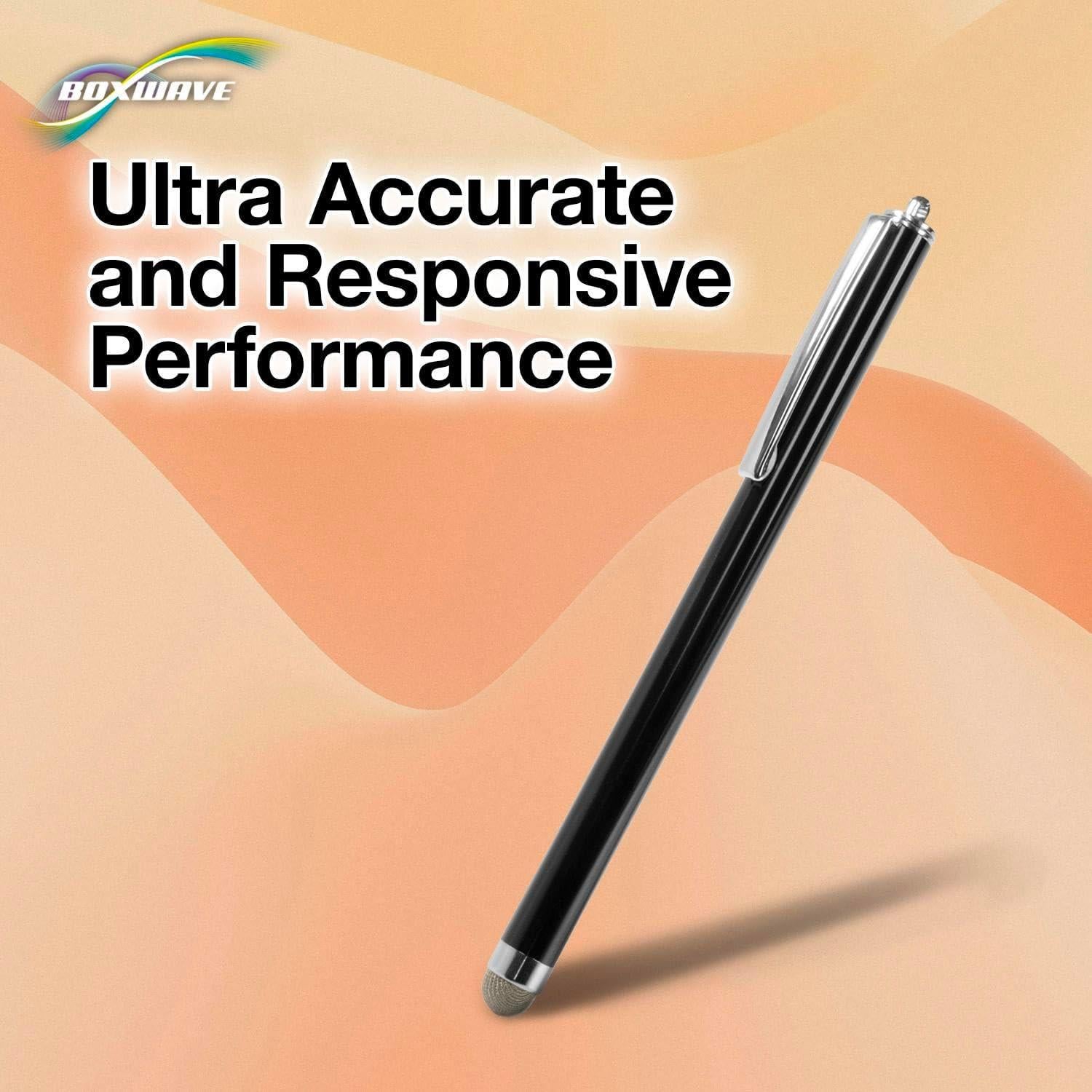 BoxWave Stylus Pen Compatible with Equinox Luxe 8500i - EverTouch Capacitive Stylus, Fiber Tip Capacitive Stylus Pen - Jet Black