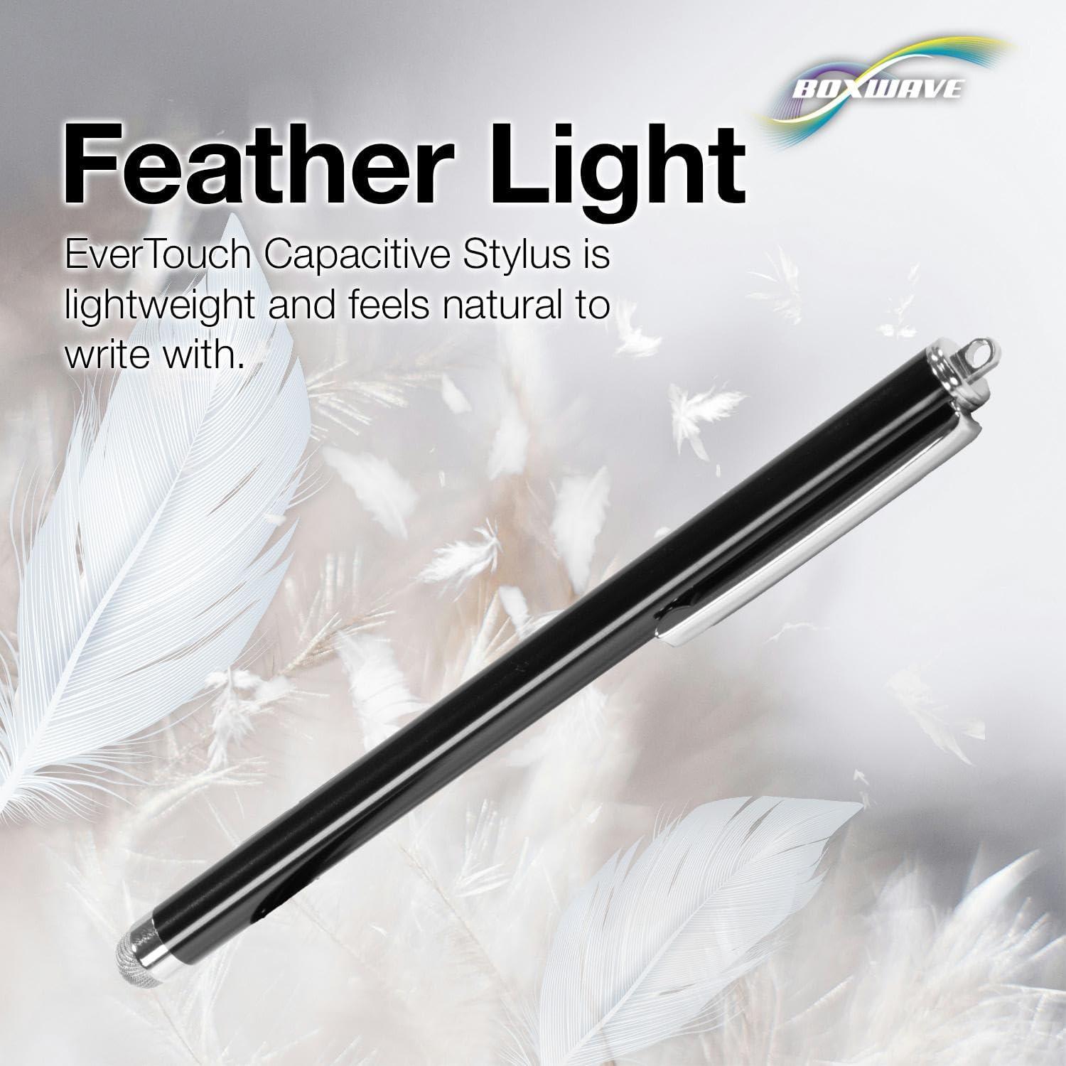 BoxWave Stylus Pen Compatible with Equinox Luxe 8500i - EverTouch Capacitive Stylus, Fiber Tip Capacitive Stylus Pen - Jet Black