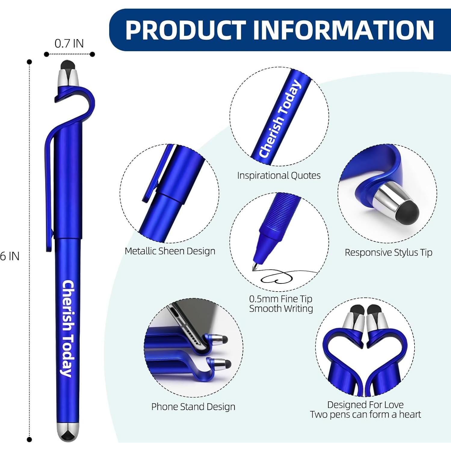 10 Bolígrafos Motivacionales Haiyunfei con Soporte para Teléfono