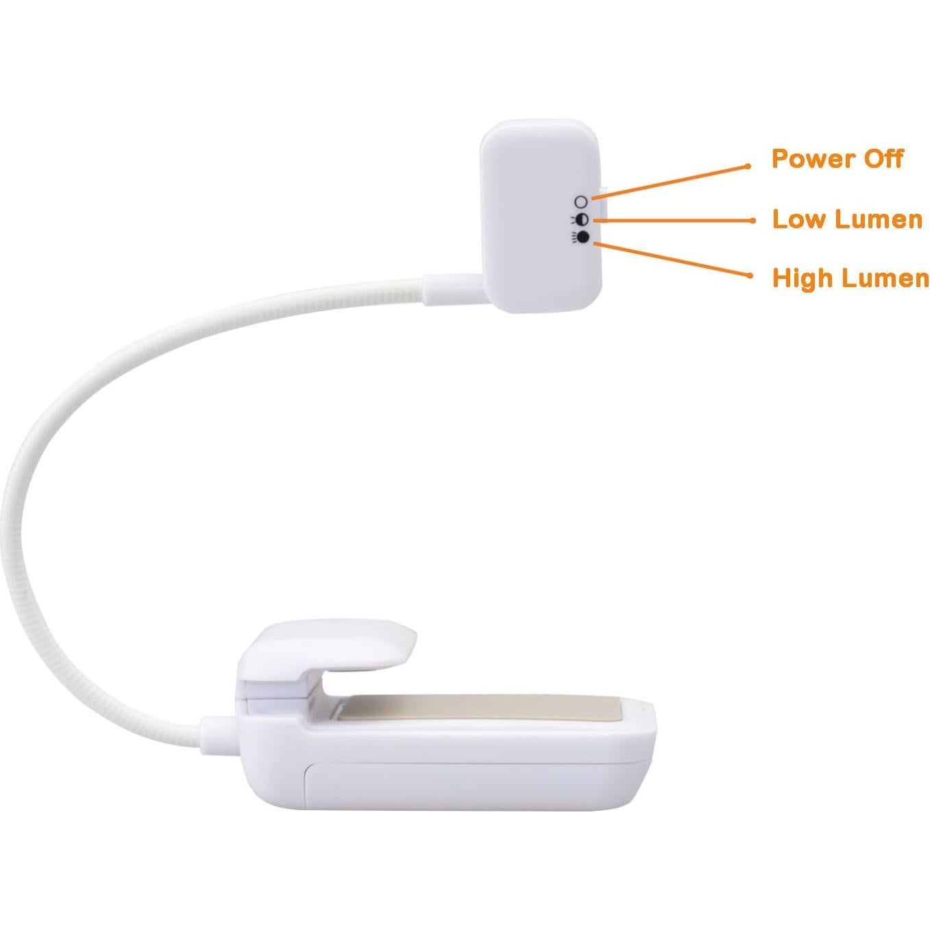 Luz de Lectura LED Clip-on TFY para Kindle y e-Readers - Blanco
