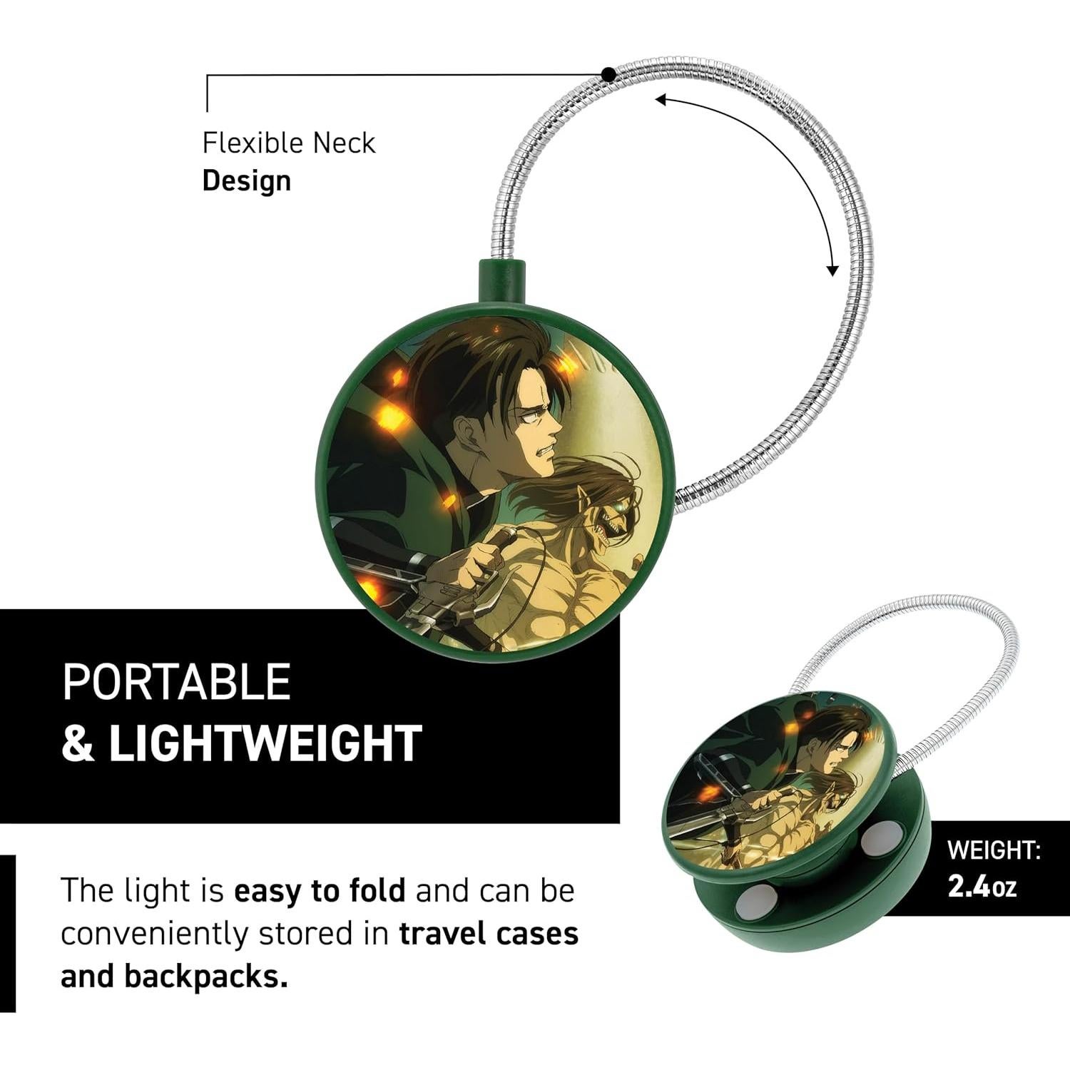 Luz de lectura LED WITHit con clip - Ajustable y portátil