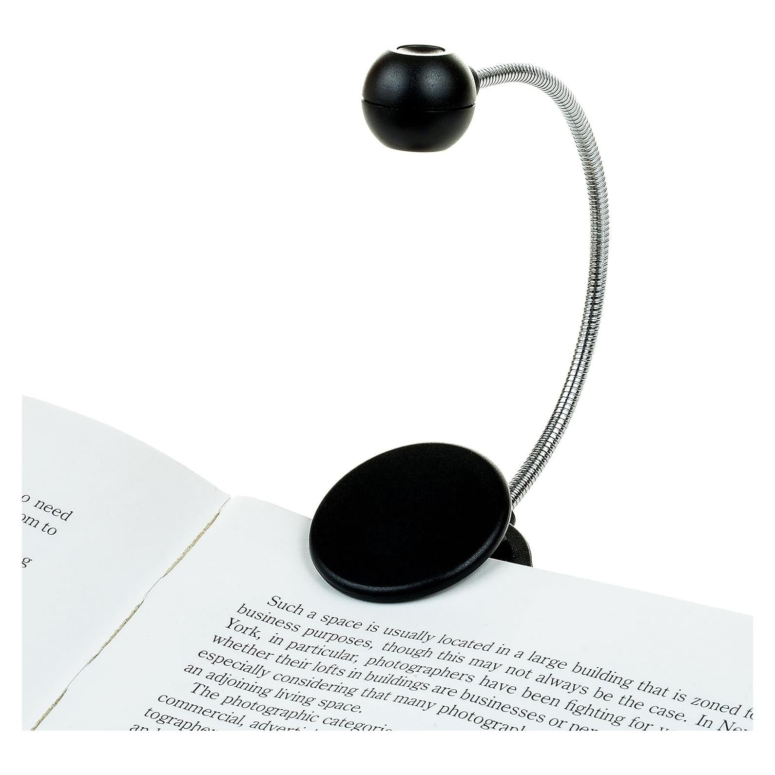Luz de Lectura LED Portátil WITHit - Negro - Cuello Flexible