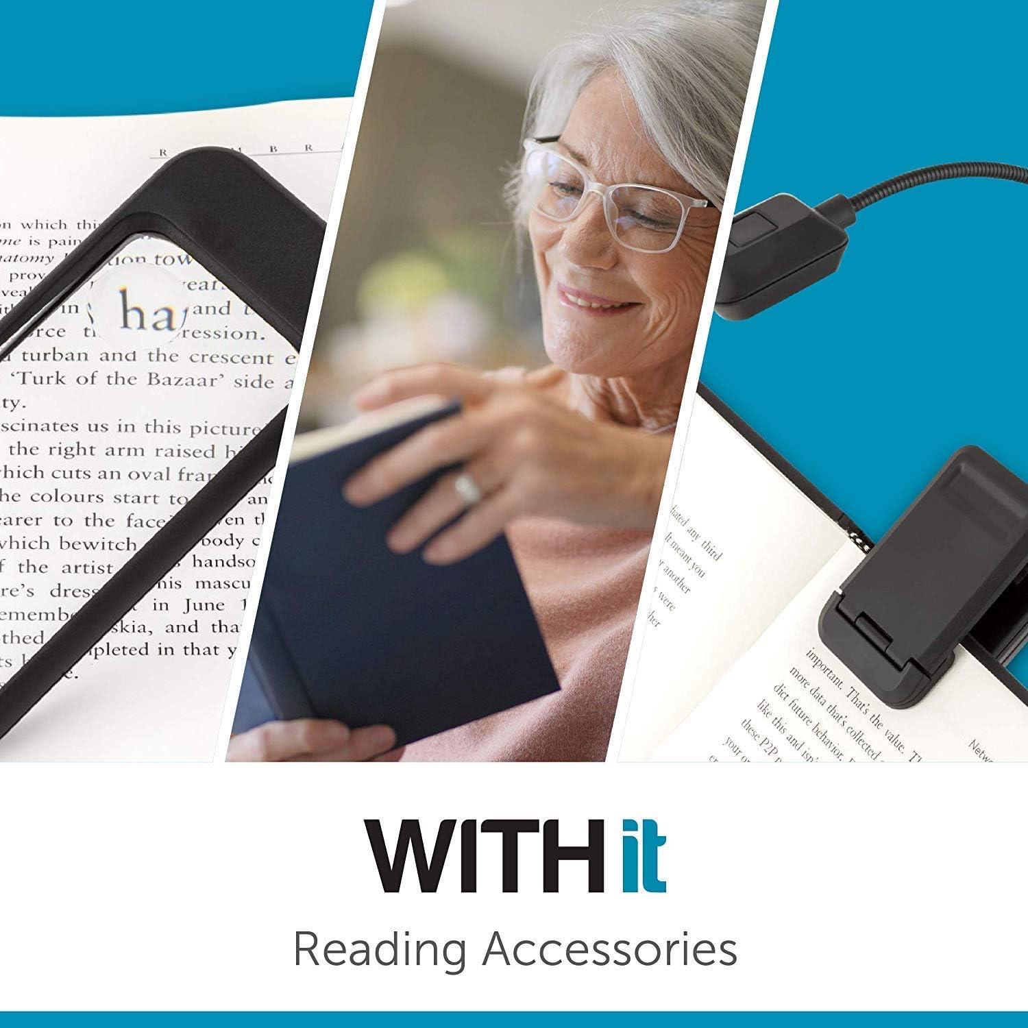Luz de Lectura LED Portátil WITHit - Negro - Cuello Flexible