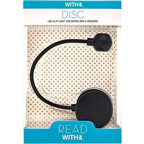 Luz de Lectura LED Portátil WITHit - Negro - Cuello Flexible