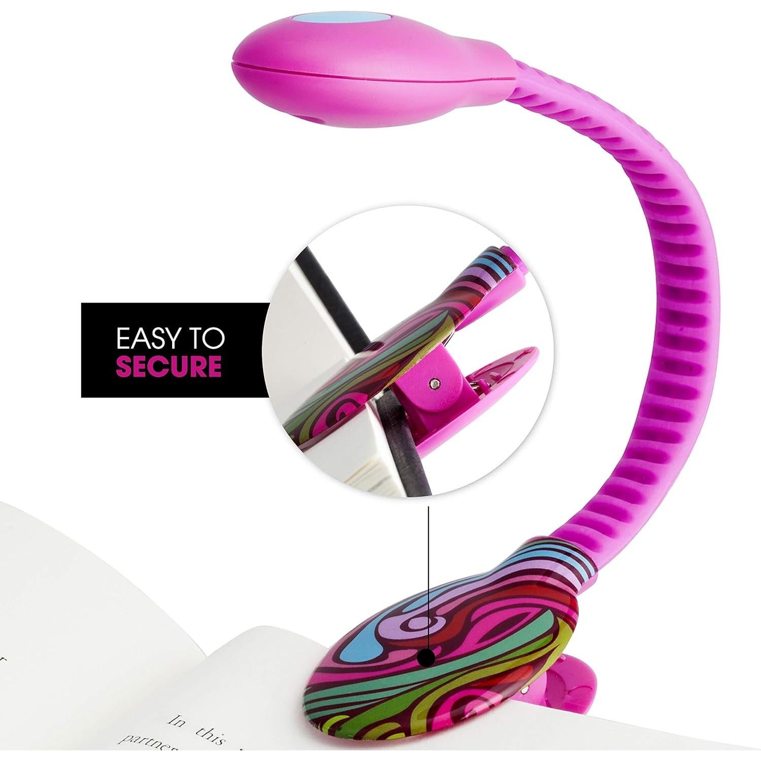 Luz de lectura recargable con clip USB WITHit French Bull - Rosa