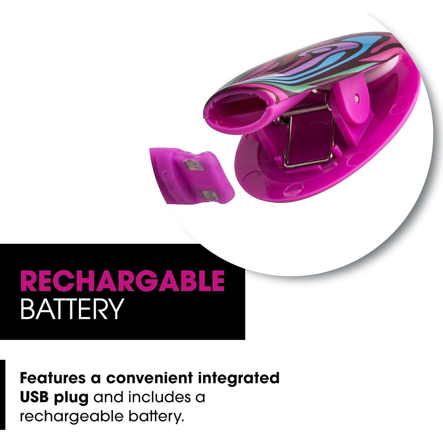 Luz de lectura recargable con clip USB WITHit French Bull - Rosa
