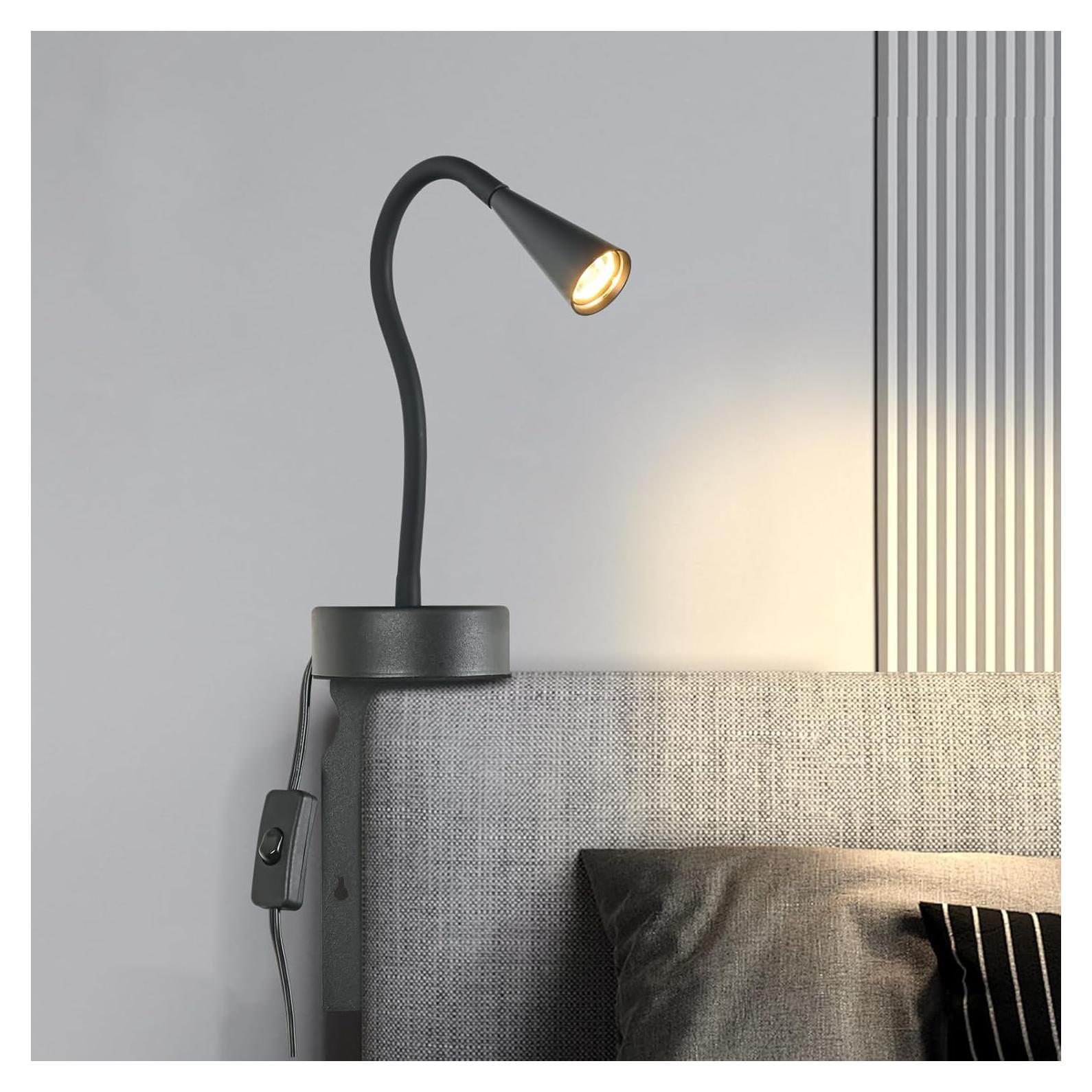 Luz de Lectura Regulable MOLUOLA con Cuello de Ganso 36cm