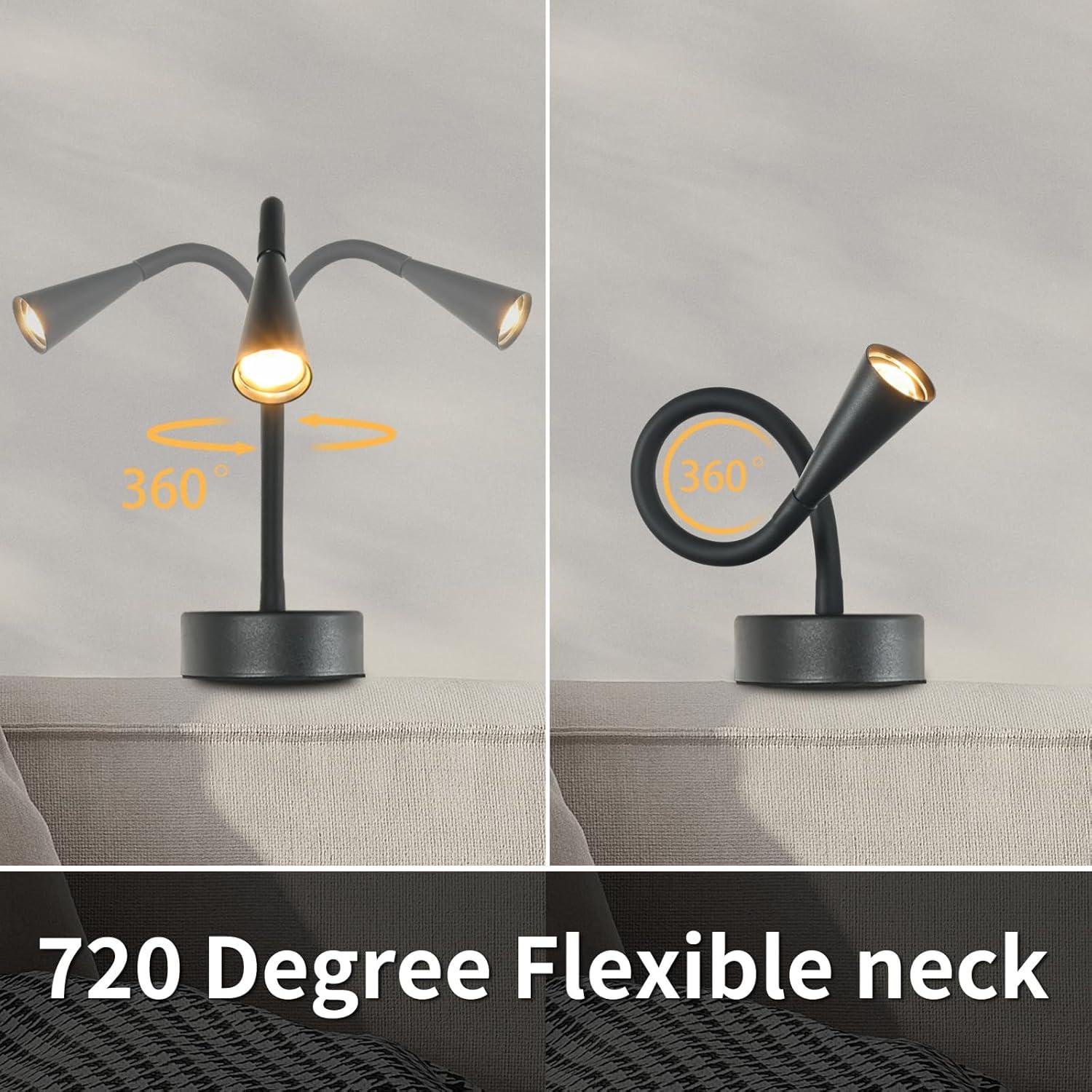 Luz de Lectura Regulable MOLUOLA con Cuello de Ganso 36cm