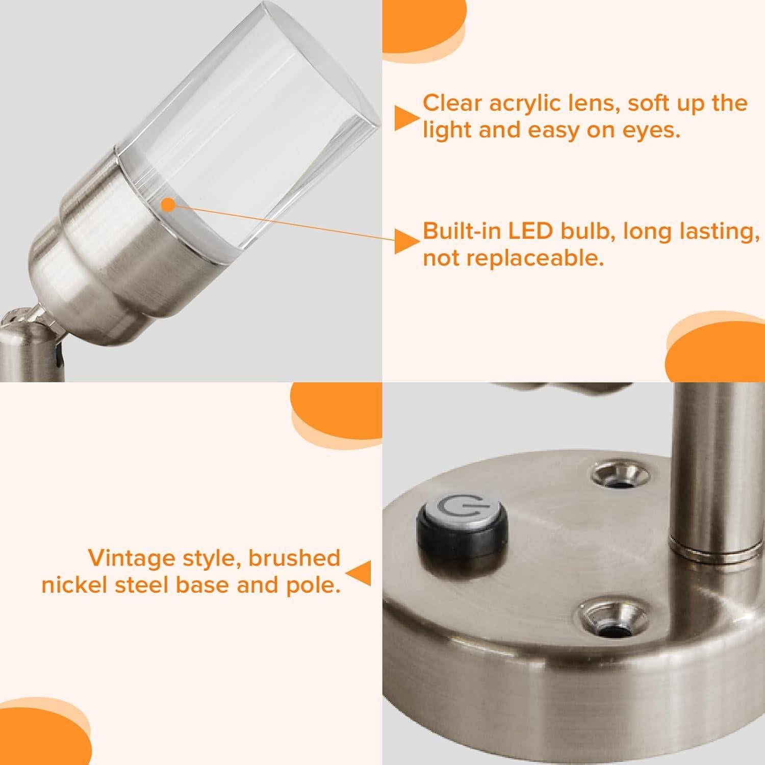 Lámpara LED de Lectura 12V Iluminación de Ensueño 2W 100lm