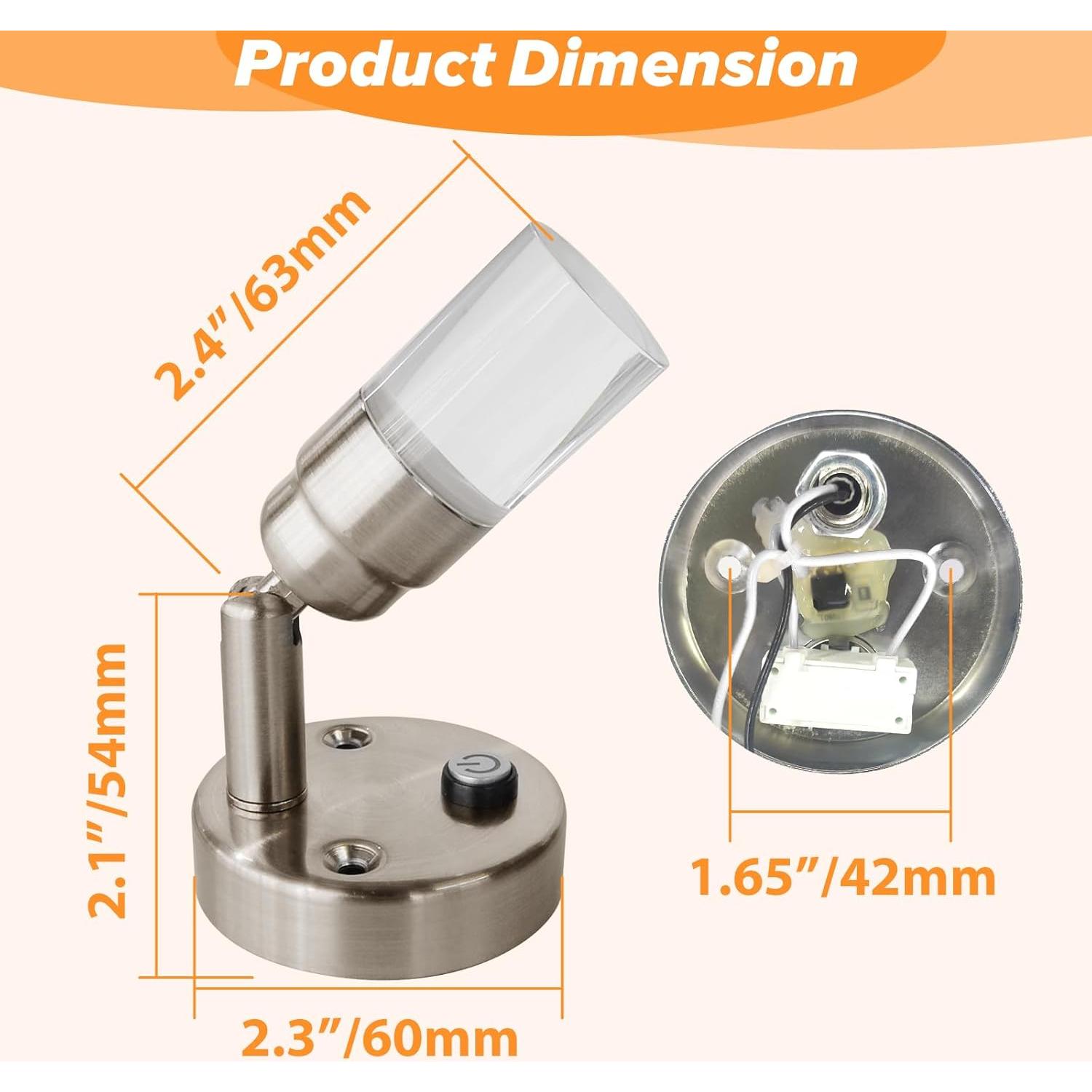 Lámpara LED de Lectura 12V Iluminación de Ensueño 2W 100lm