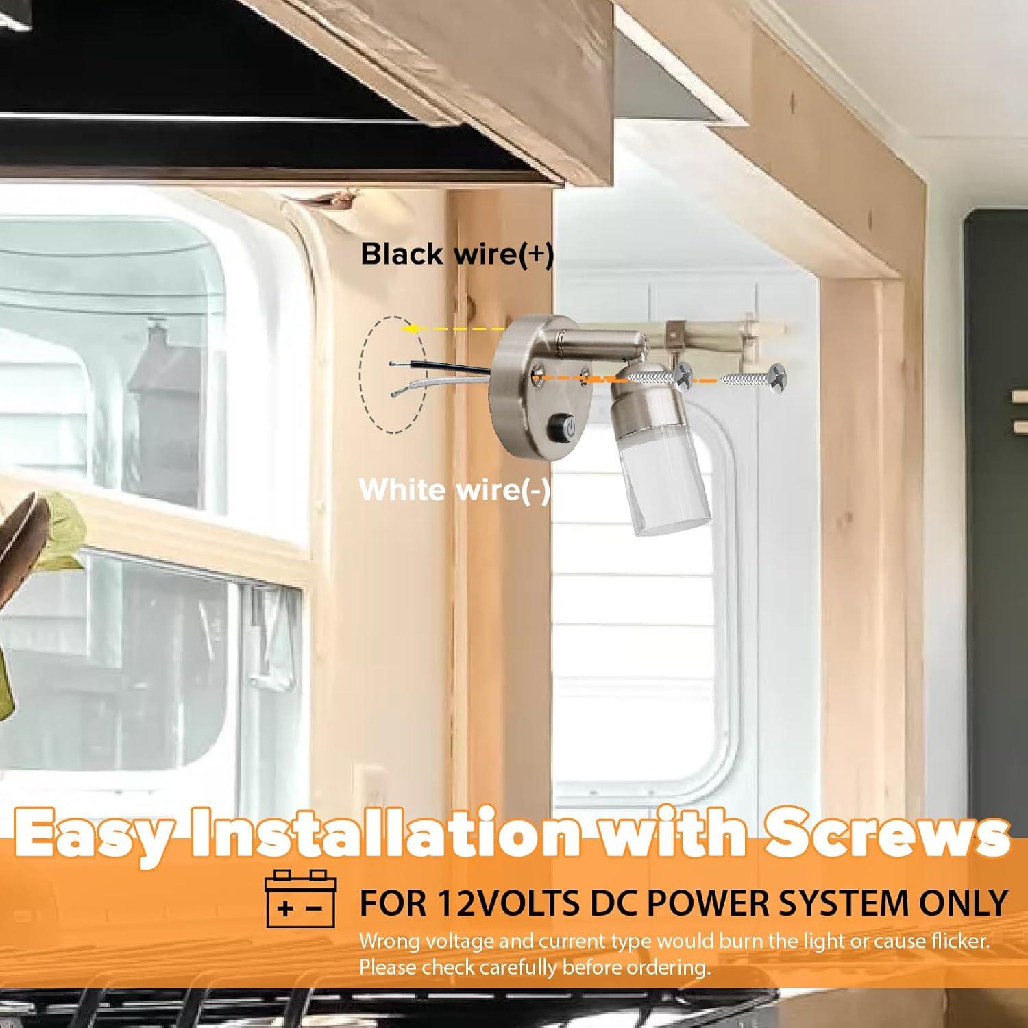 Lámpara LED de Lectura 12V Iluminación de Ensueño 2W 100lm