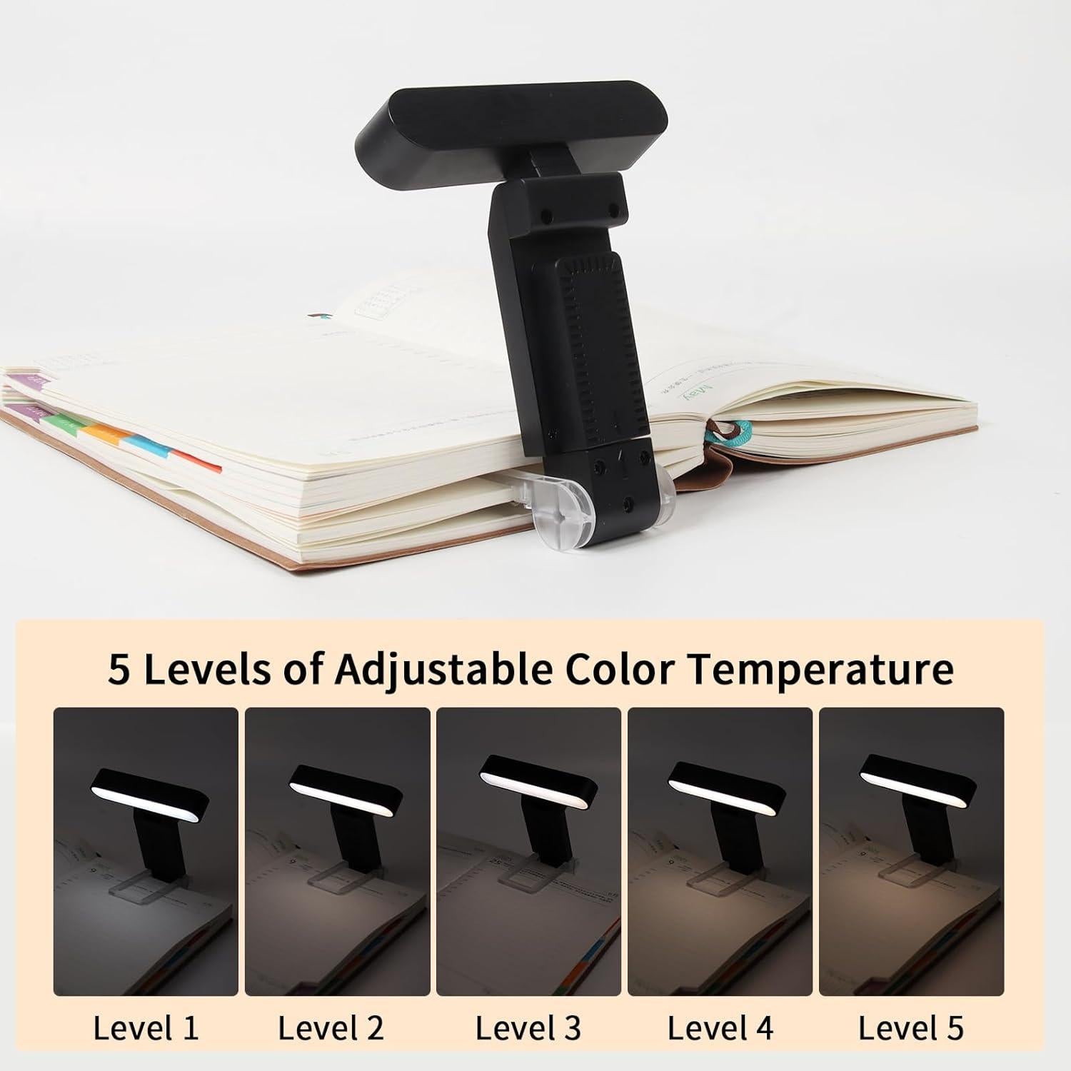 Luz de Lectura Recargable Bsdgeclogy Clip-On 30 Modos