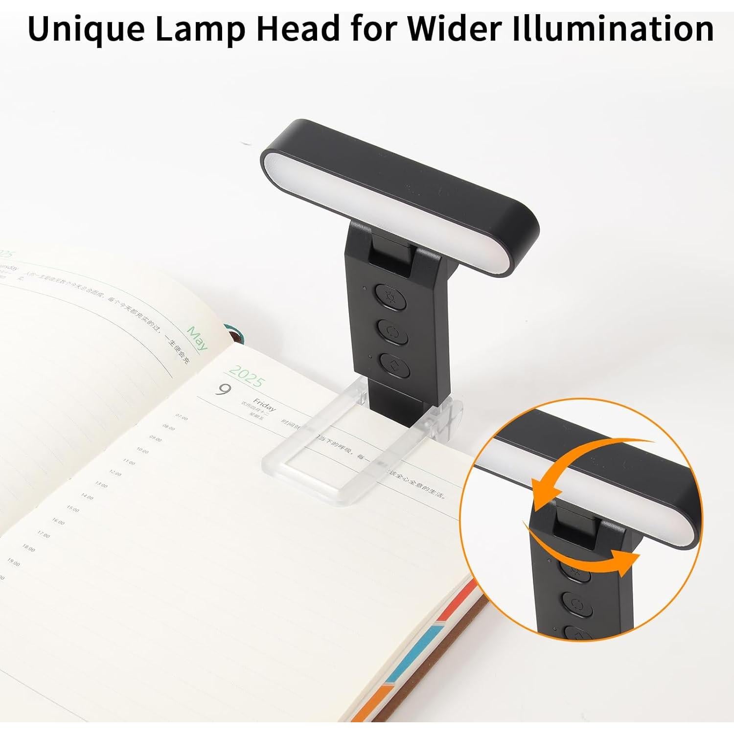 Luz de Lectura Recargable Bsdgeclogy Clip-On 30 Modos