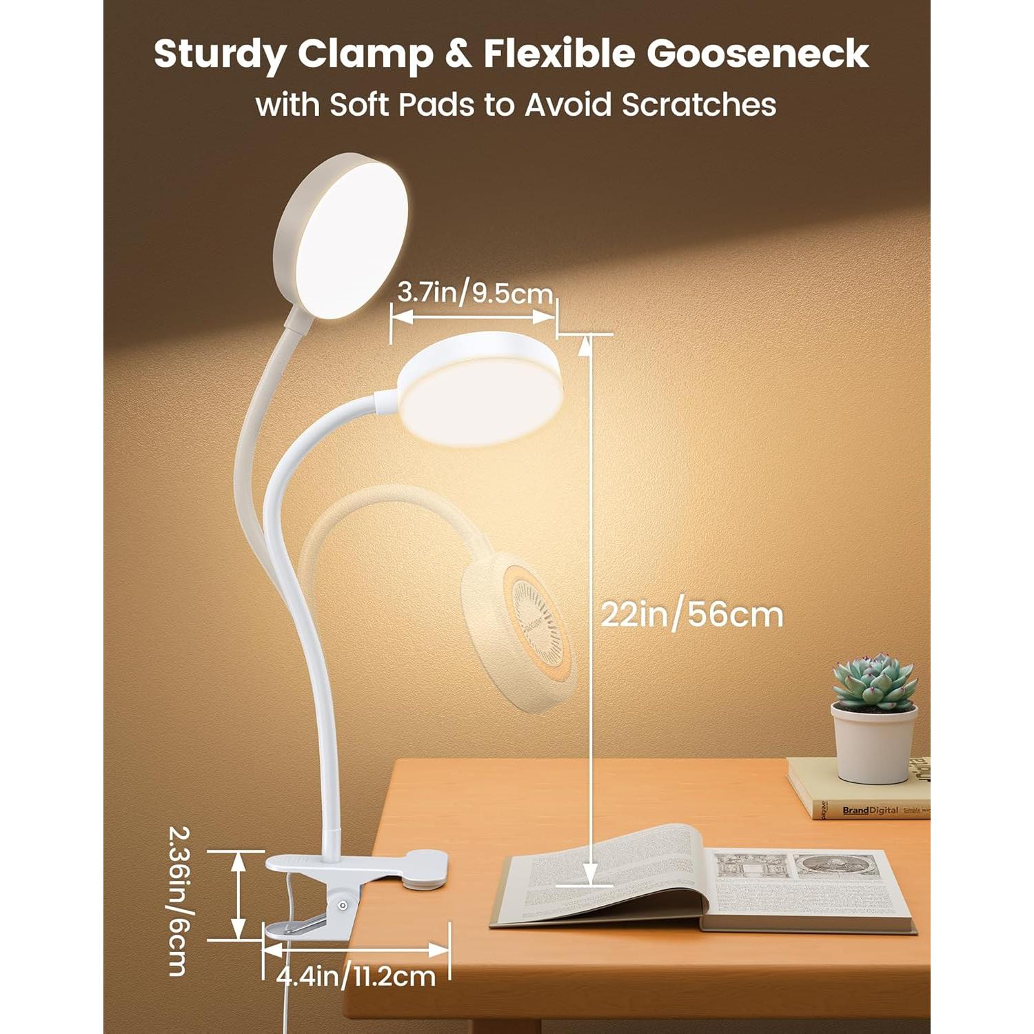 Lámpara de Clip Glocusent 72 LED con Control Remoto - Luz de Lectura