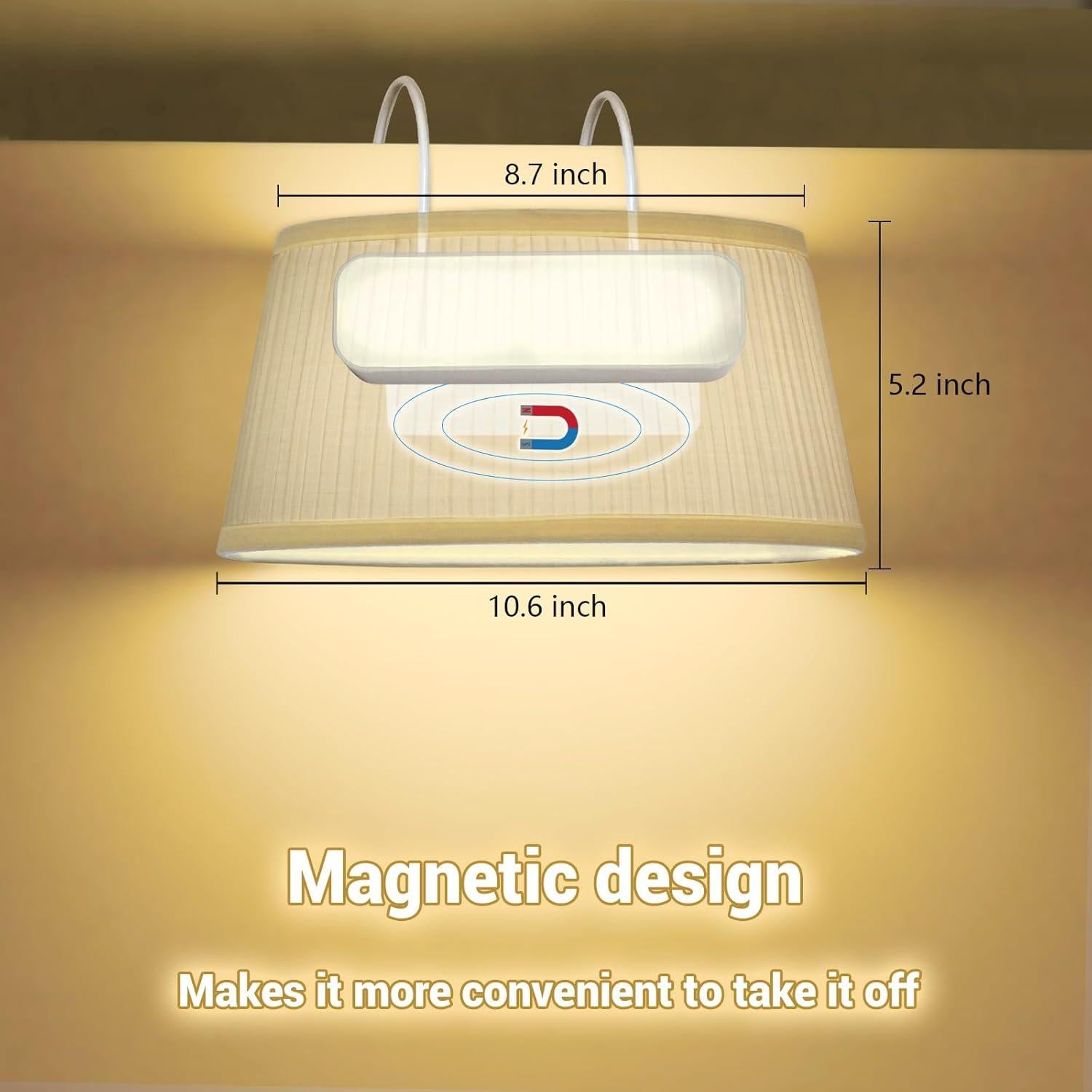Lámpara de lectura para cama FINCMY LED-MORE-5 3 modos de color