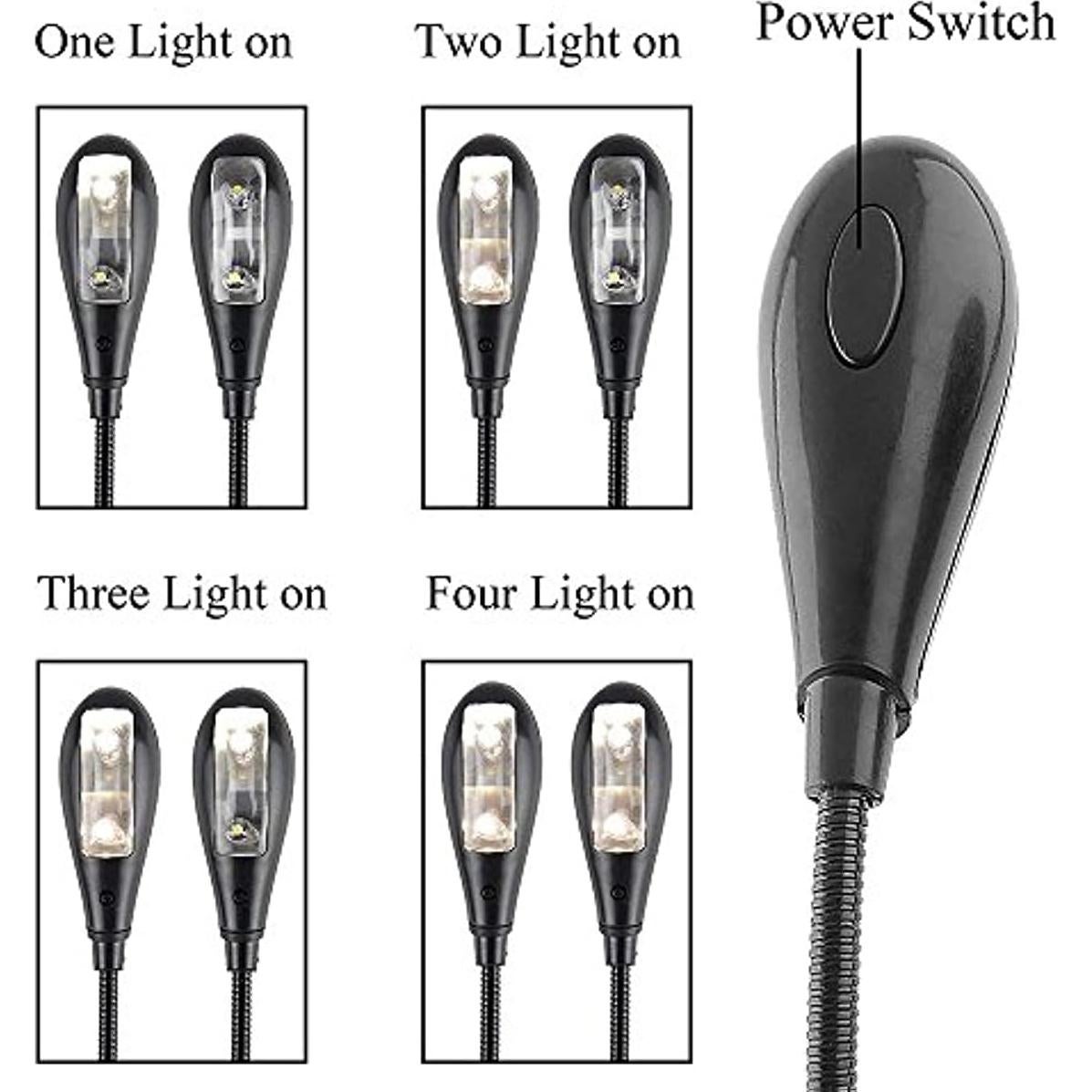 Luz LED de Atril Musical Soarun con USB y Batería