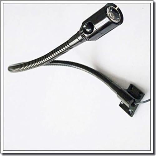 Luz LED de lectura BiNFU montada en pared cuello de ganso negro