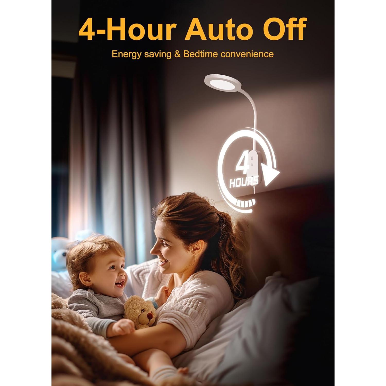 Lámpara de Lectura LED TOPMB con USB y 4 Modos de Color