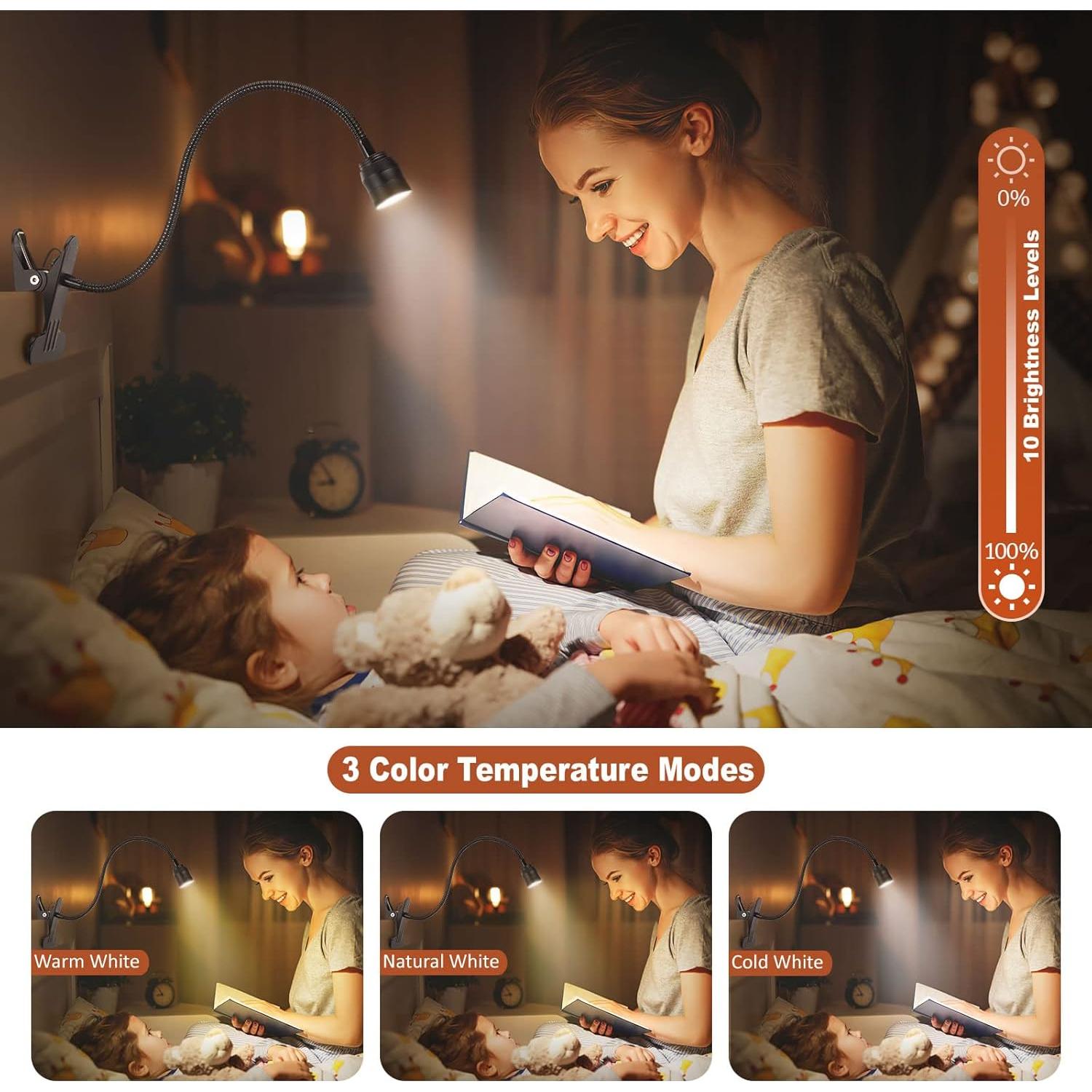 Lámpara LED de lectura con clip SFY ZCL01 USB regulable