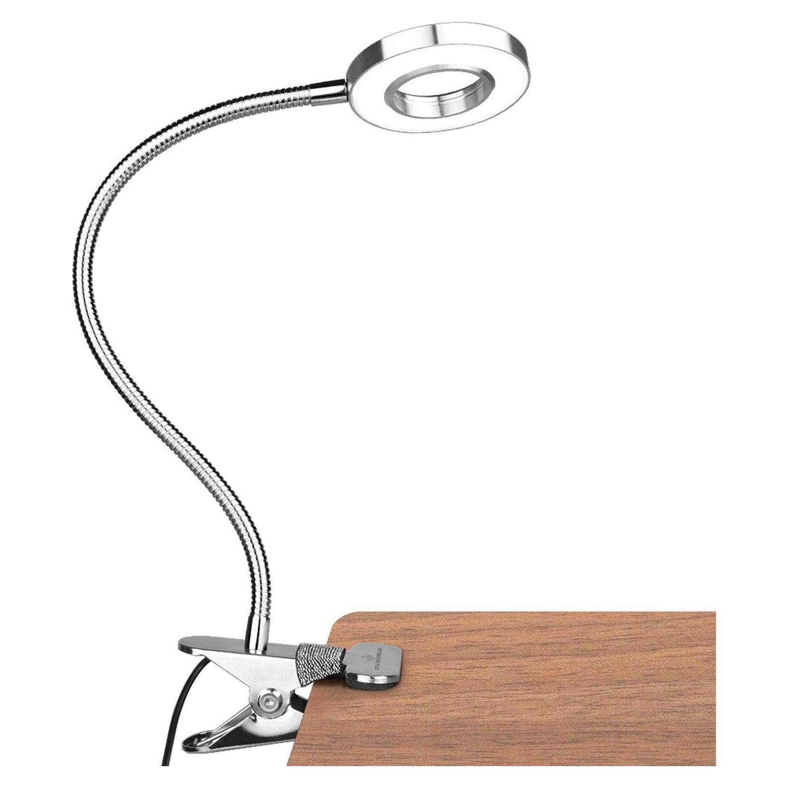 Luz LED de Lectura Clip on GLORIOUS-LITE Plata 36 LEDs 4 Modos