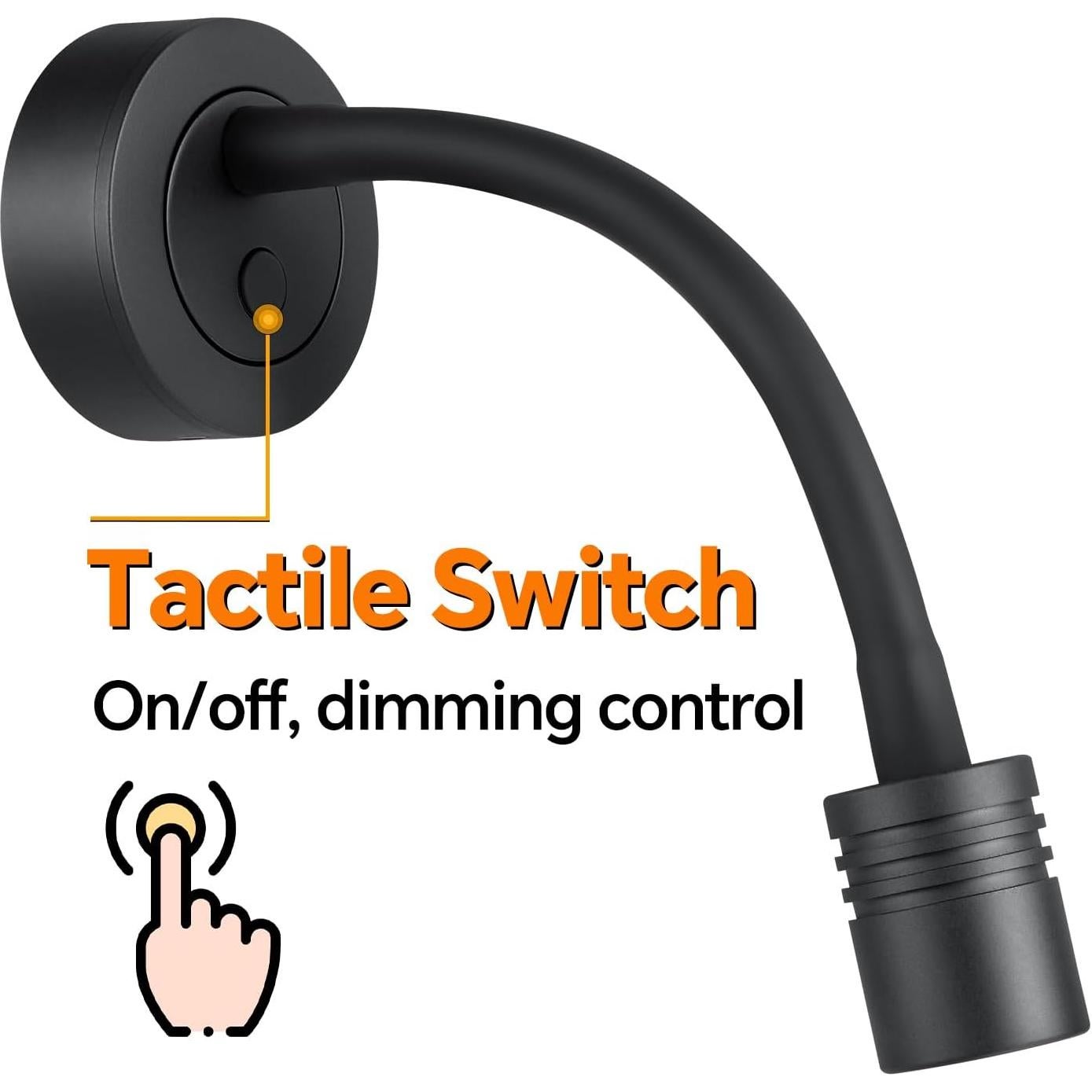 Luz de lectura LED Obeaming 12V regulable con USB-C - 2 unidades