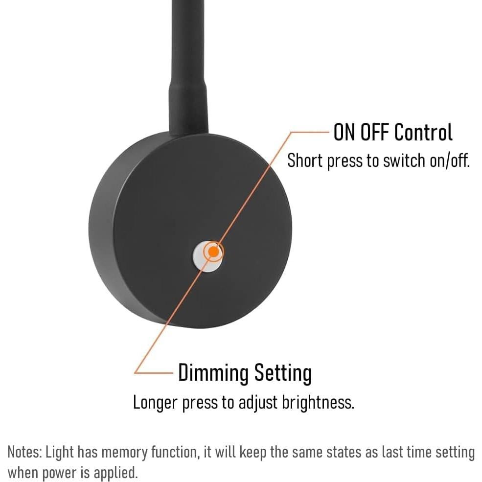 Paquete de 2 Luces de Lectura LED Obeaming 12V Regulables USB