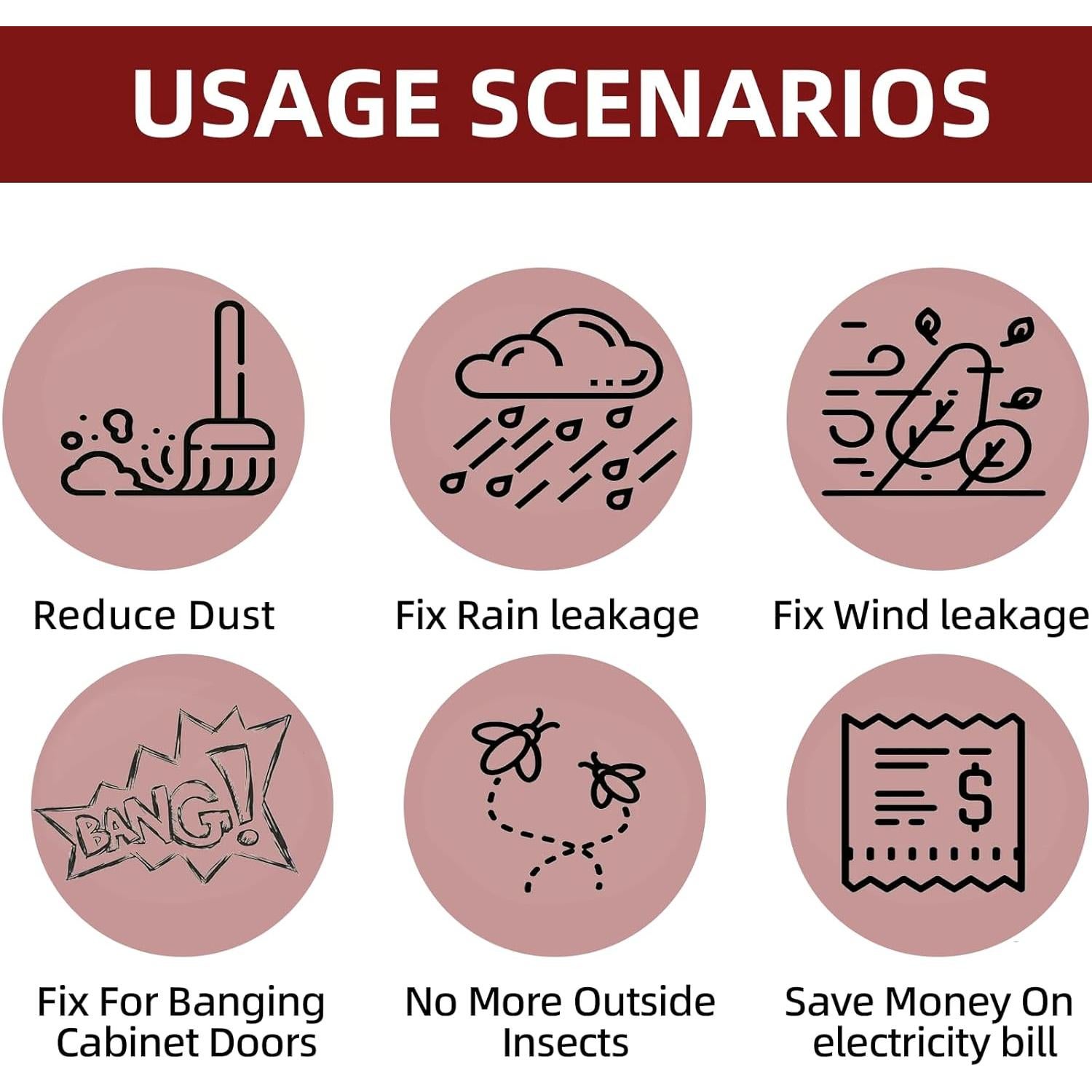 Tira de Sellado Autoadhesiva OXRQ 10M Blanco Aislamiento Acústico