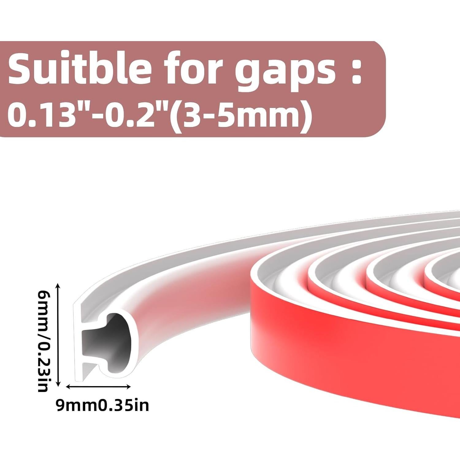 Tira de Sellado Autoadhesiva OXRQ 10M Blanco Aislamiento Acústico